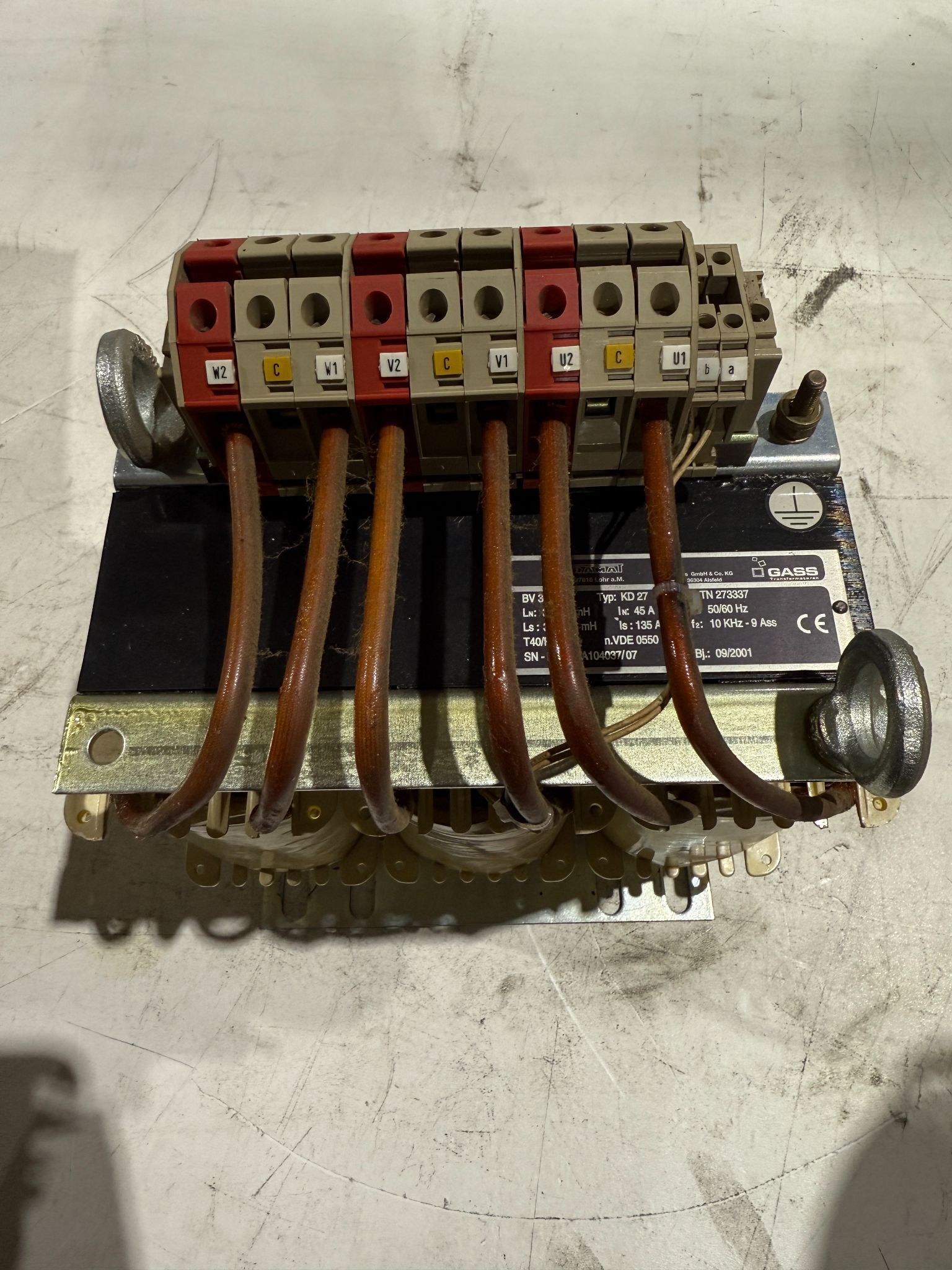 INDRAMAT KD27 TRANSFORMER 45 AMP 10 KHZ USED 2