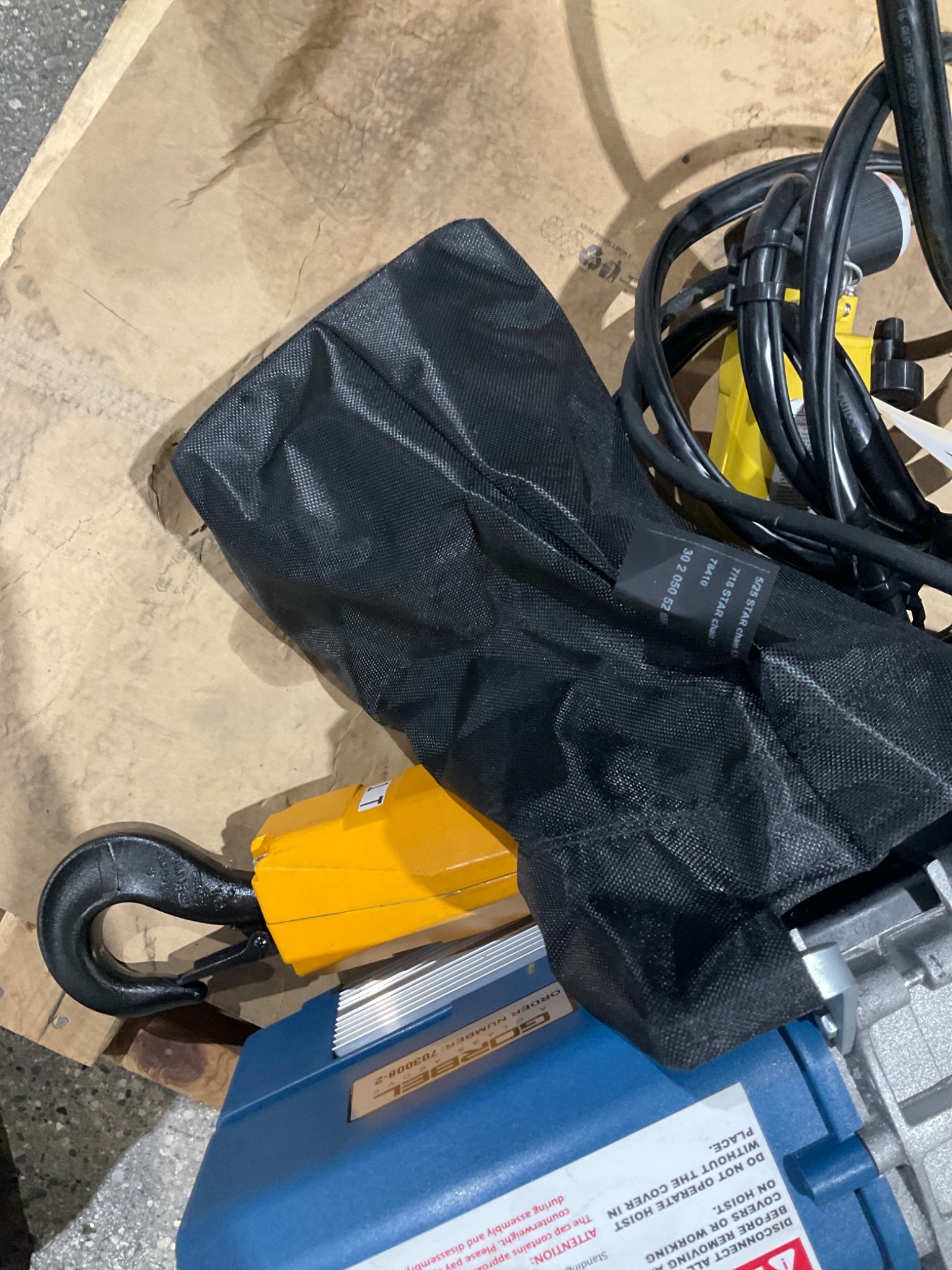 GORBEL 071/54 ELECTRIC CHAIN HOIST TROLLEY USED (HIGH CAPACITY) 1 TON 4