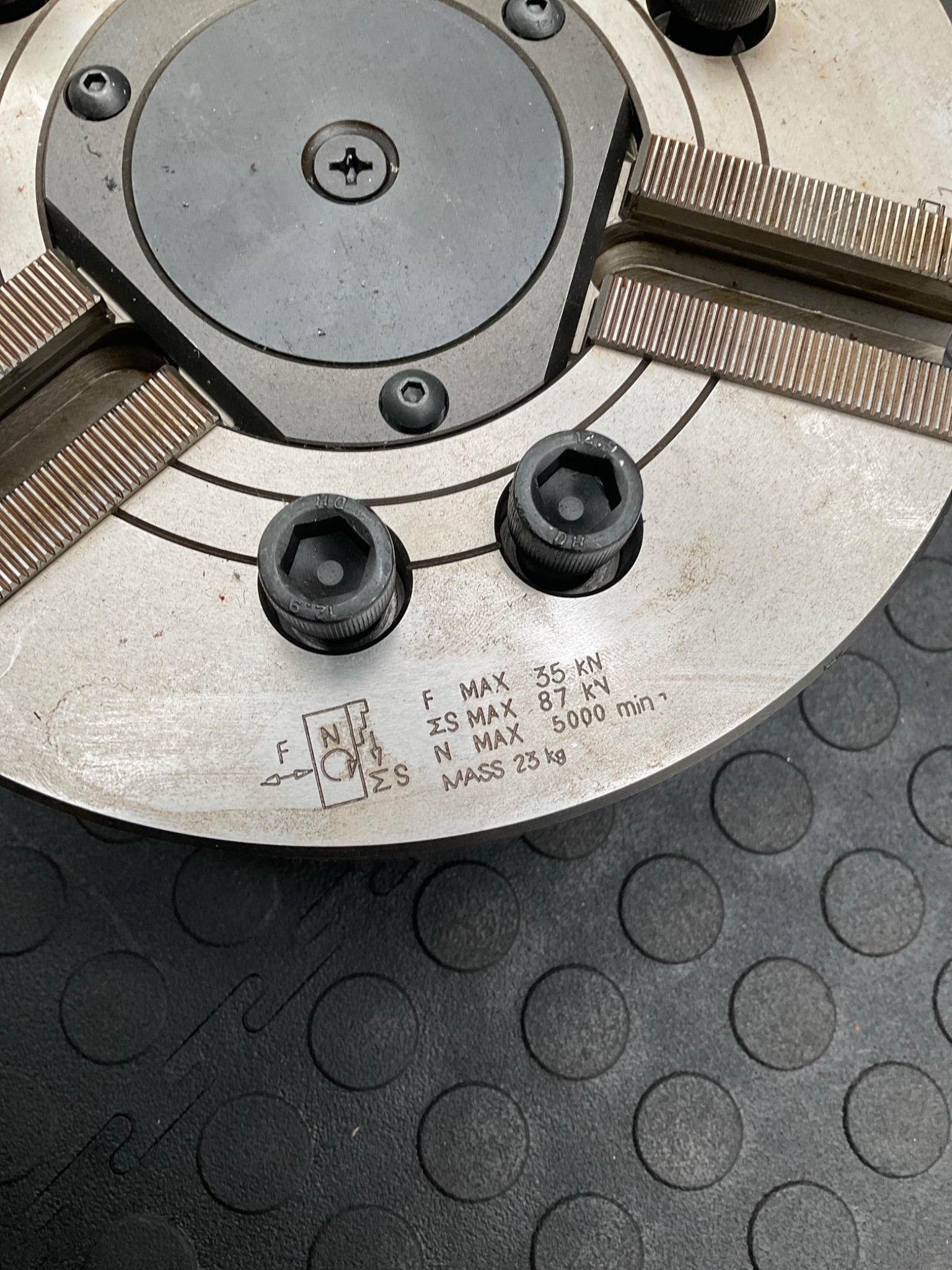 SAMCHULLY HH-208 Lathe Power Chuck 3-Jaw 8" USED 3