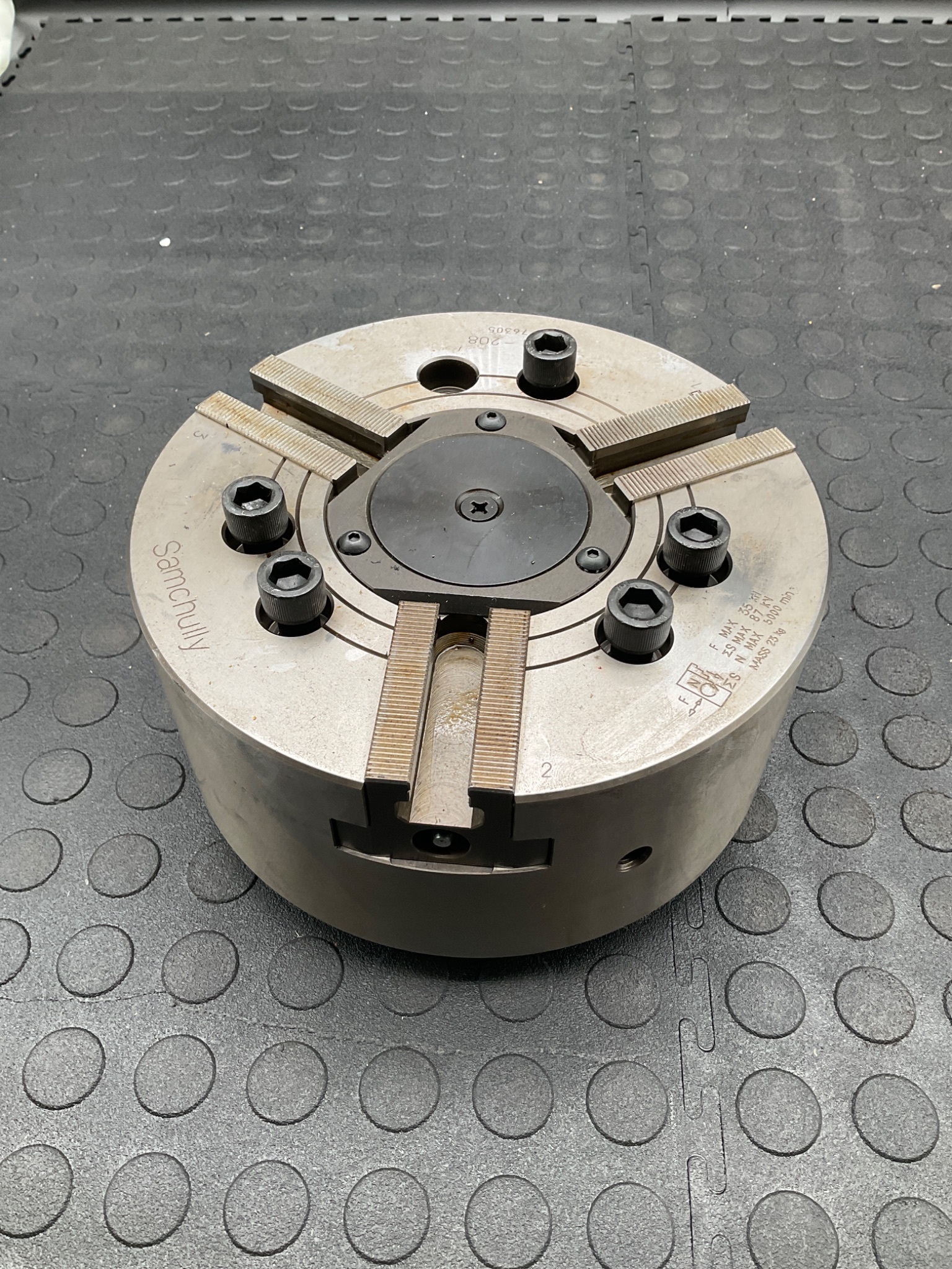 SAMCHULLY HH-208 Lathe Power Chuck 3-Jaw 8" USED 4
