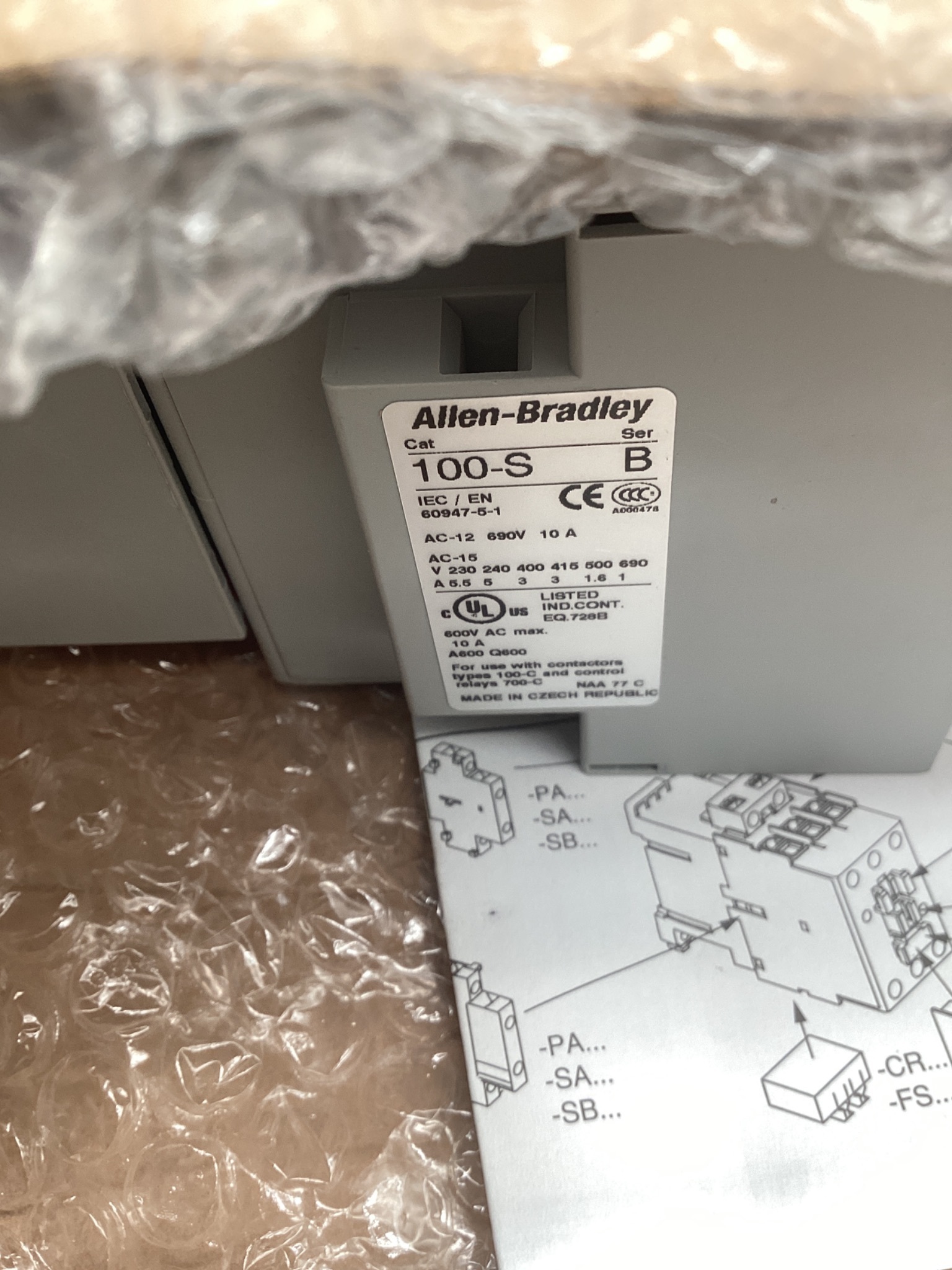 ALLEN BRADLEY 100S-C30EJ14C Safety Contactor NEW 5