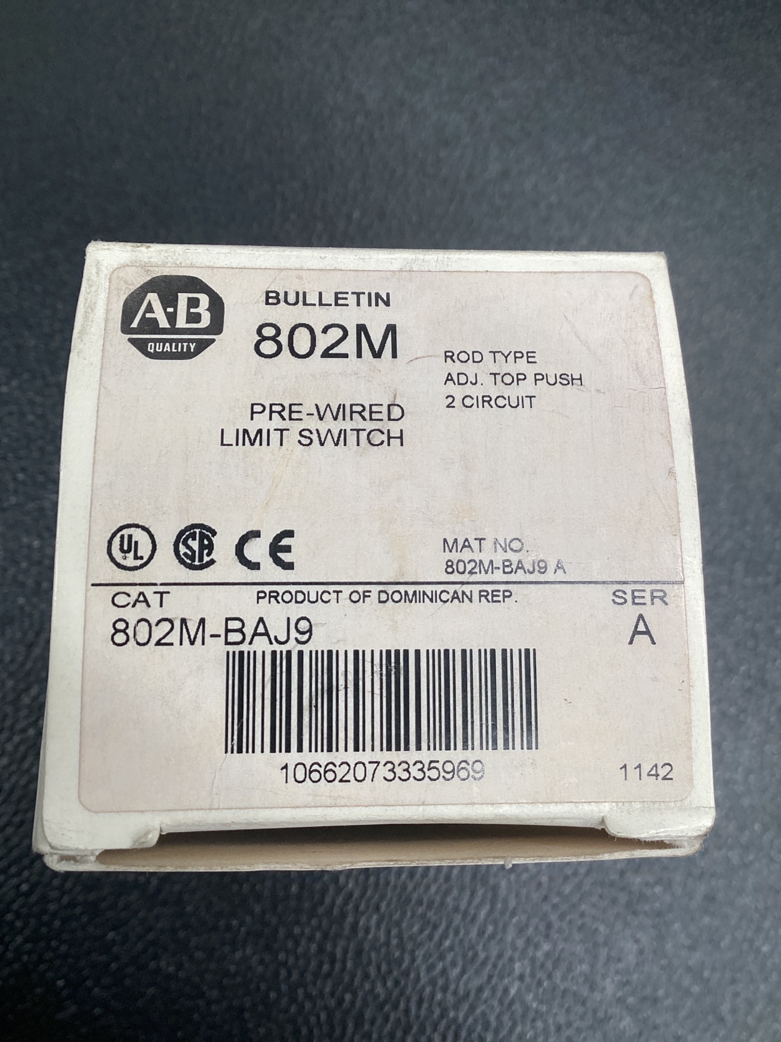 ALLEN BRADLEY 802M-BAJ9 Limit Switch NEW 6