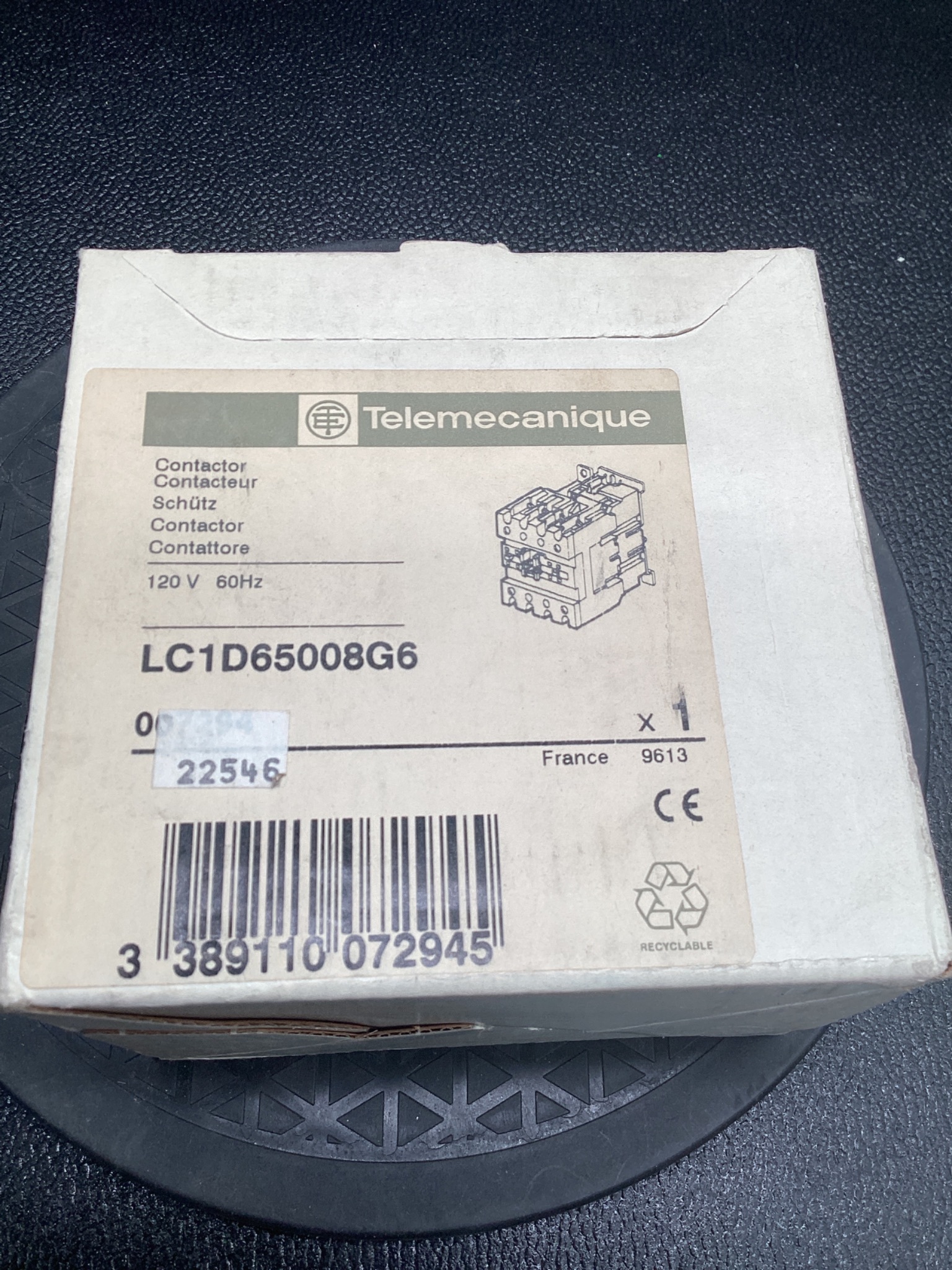 TELEMECANIQUE LC1D65008G6 IEC Contactor 4-Pole 80A 120V Coil NEW 4