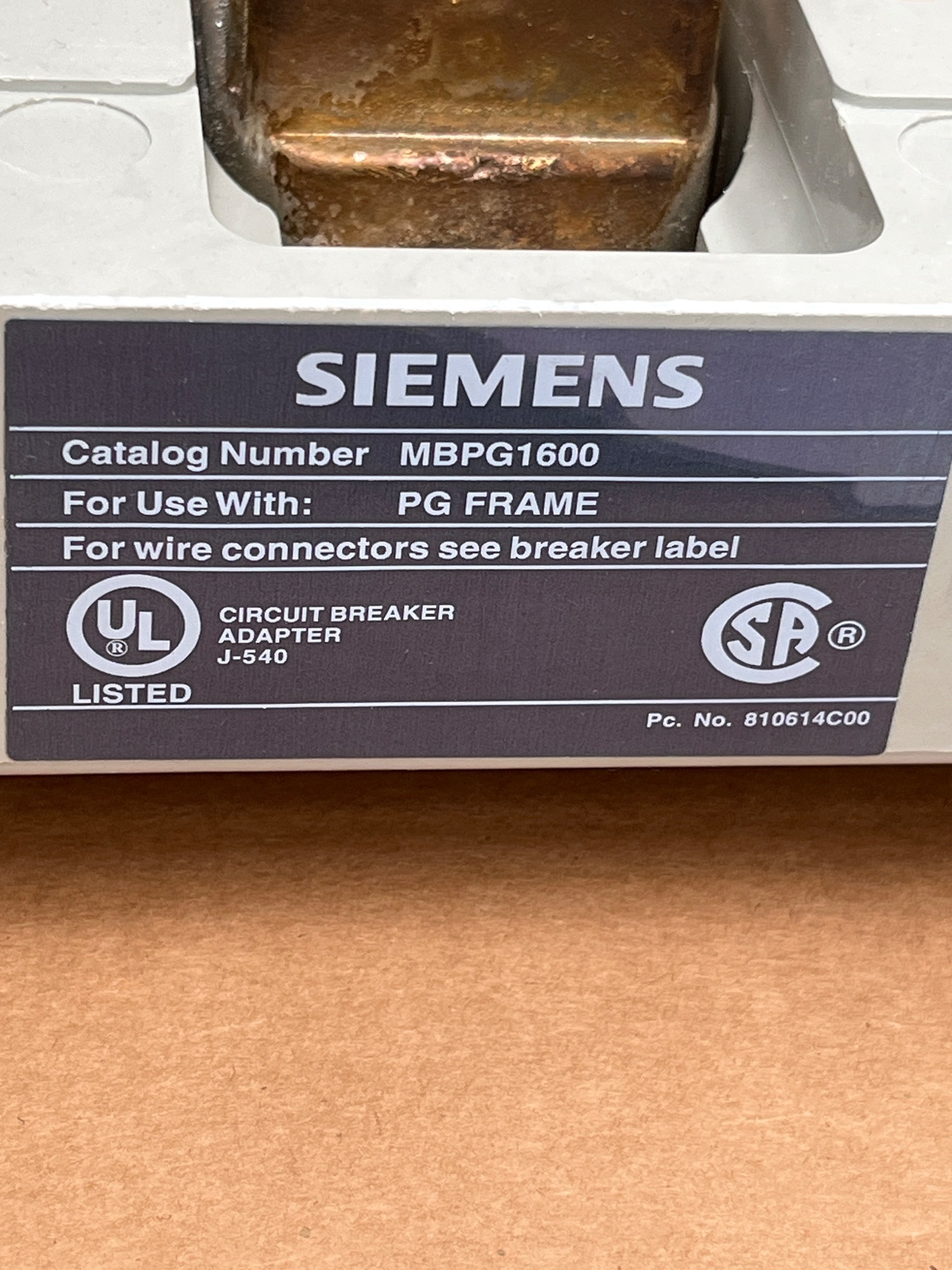 SIEMENS MBPG1600 Breaker Base Mount Hardware VL Series NEW 10