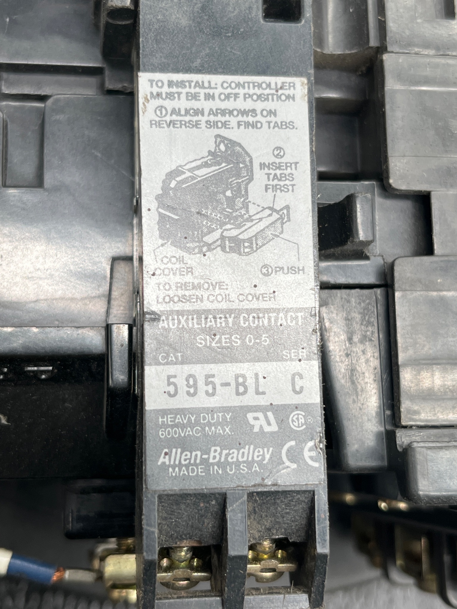 ALLEN BRADLEY 509DC-B0VL Motor Starter USED 6
