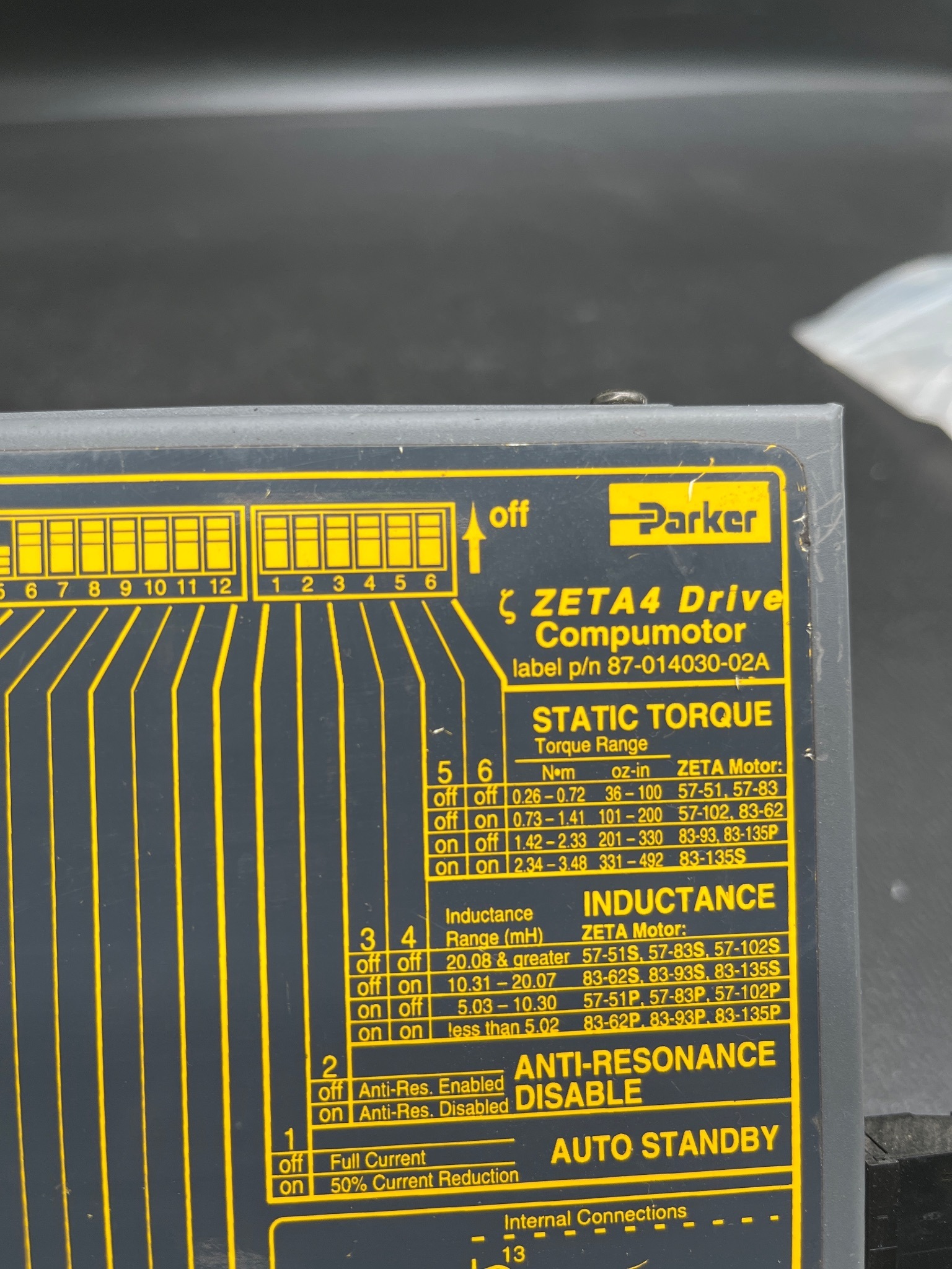 PARKER ZETA4 Microstepping Drive 120V 900VA USED 7