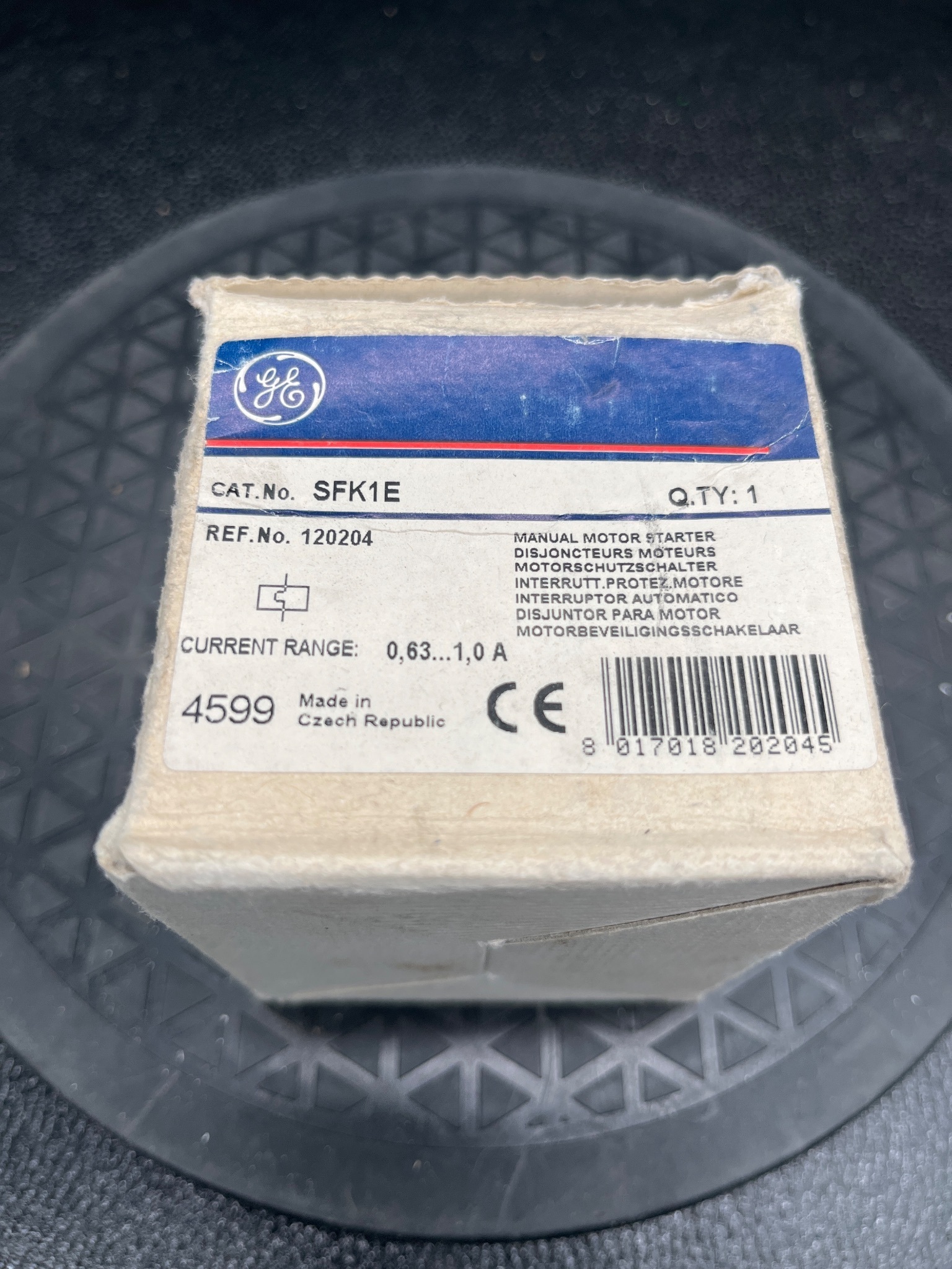 GE SFK1E Manual Motor Starter 3-Pole 0.63–1.0A 400VAC NEW 4
