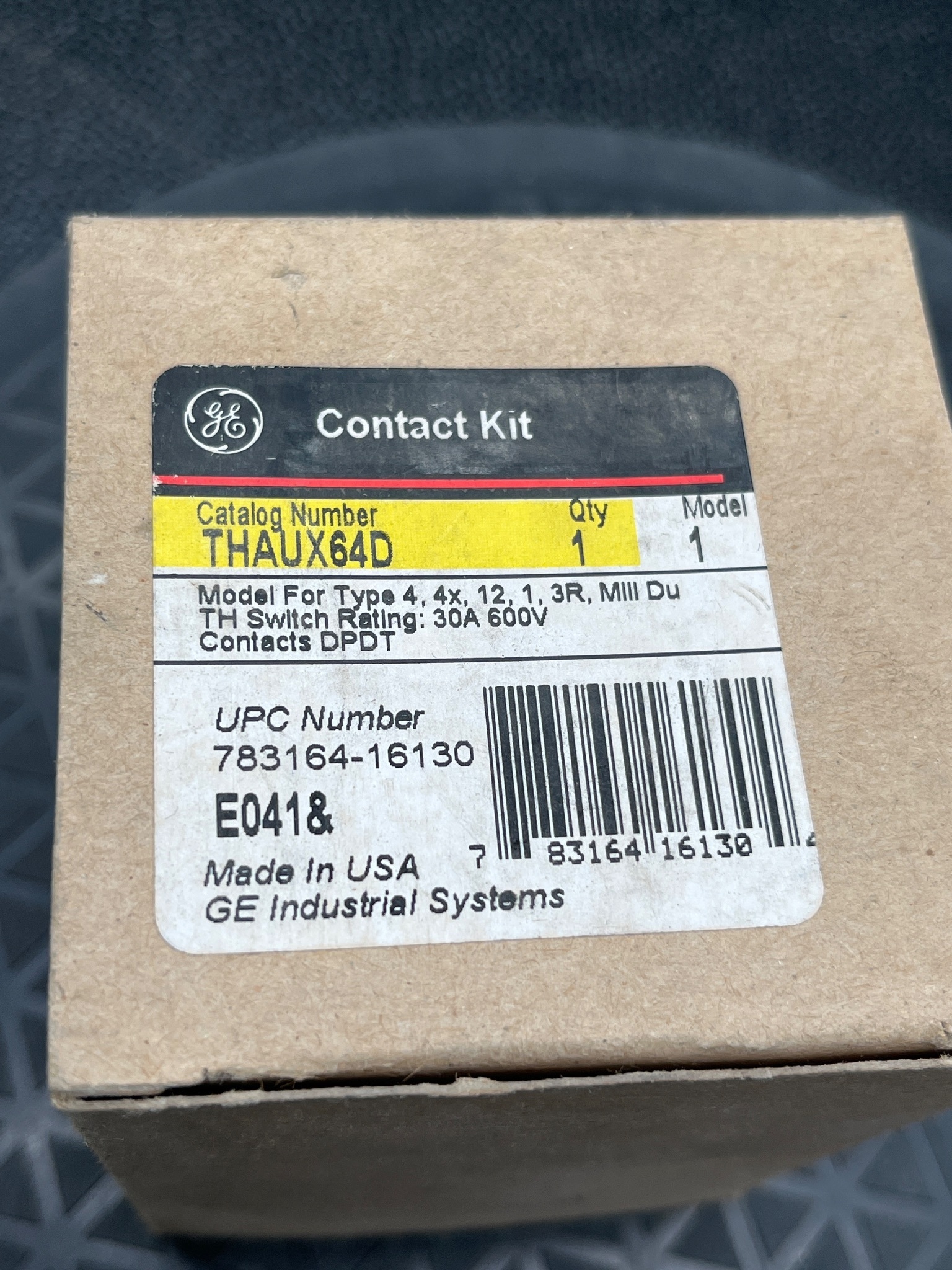 GE THAUX64D Auxiliary Contact Kit 600V NEW 4