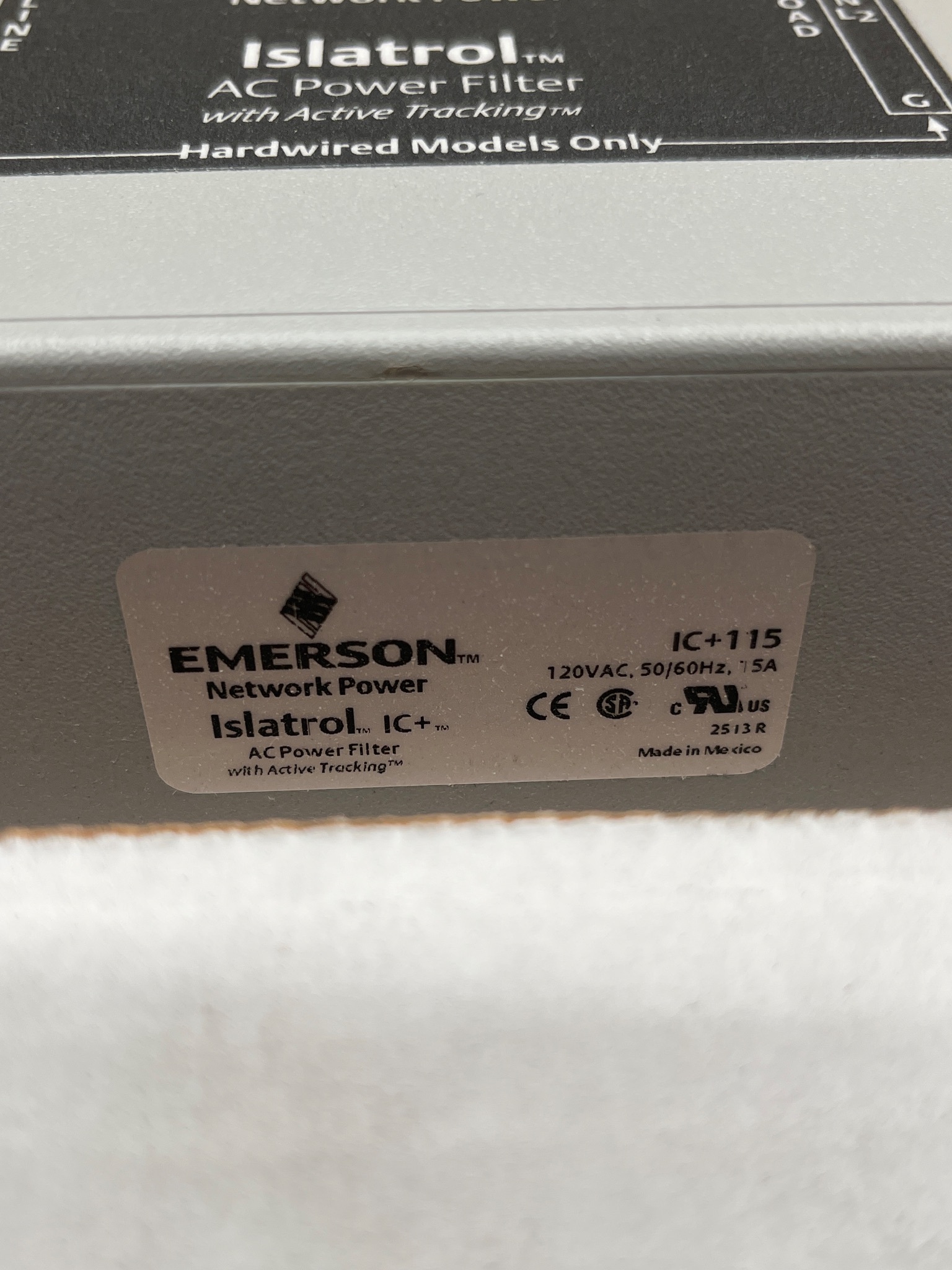 EMERSON IC+115 Islatrol AC Power Filter 120VAC 15A NEW 7