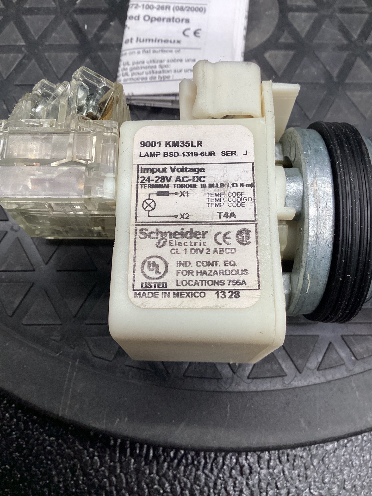 SCHNEIDER 9001KR9P35LRRH13 Illuminated Pushbutton Operator NEW 5