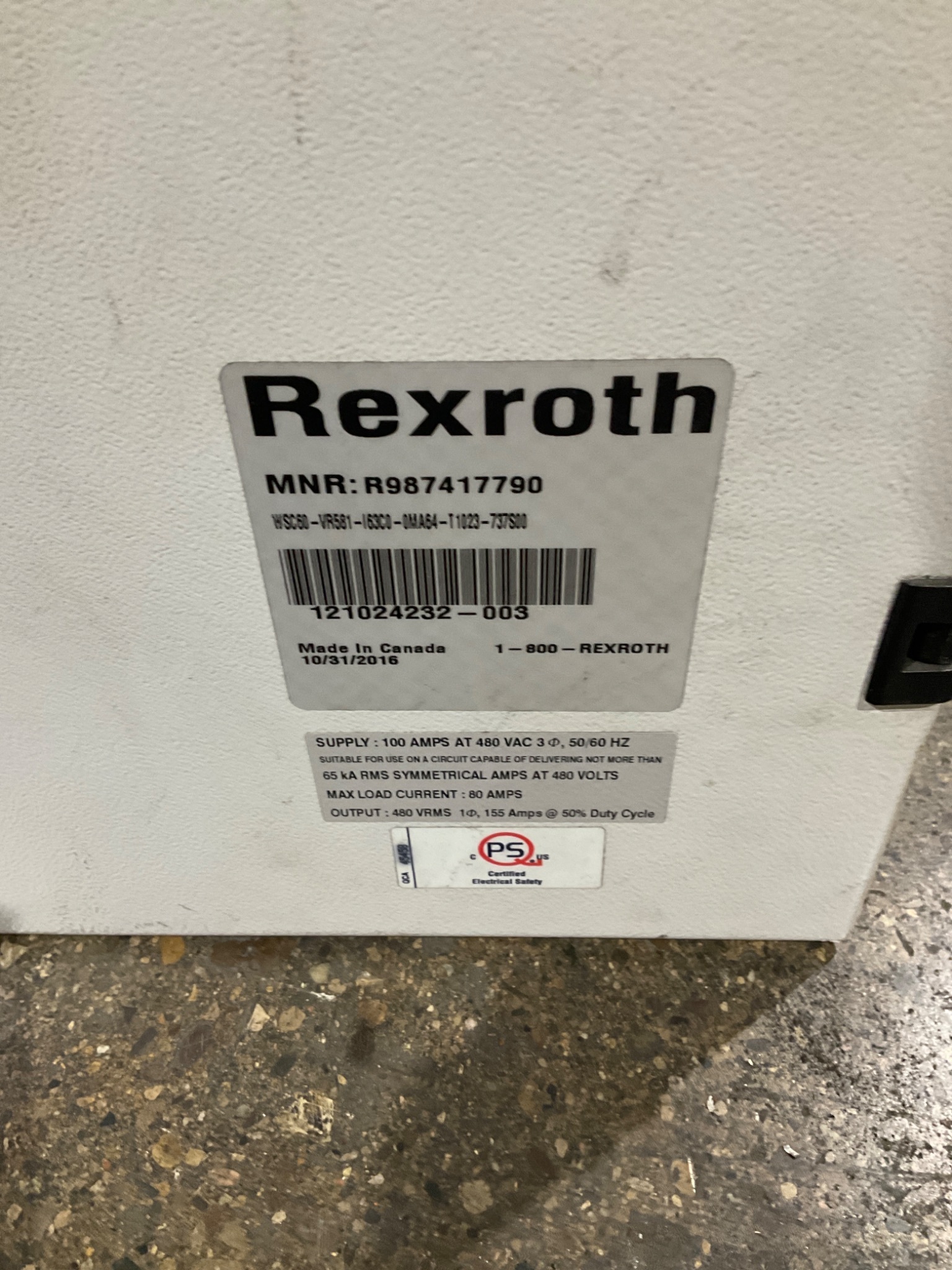 BOSCH REXROTH WSC60-VR581-I63C0-0MA64-737S00 Weld Controller USED 4