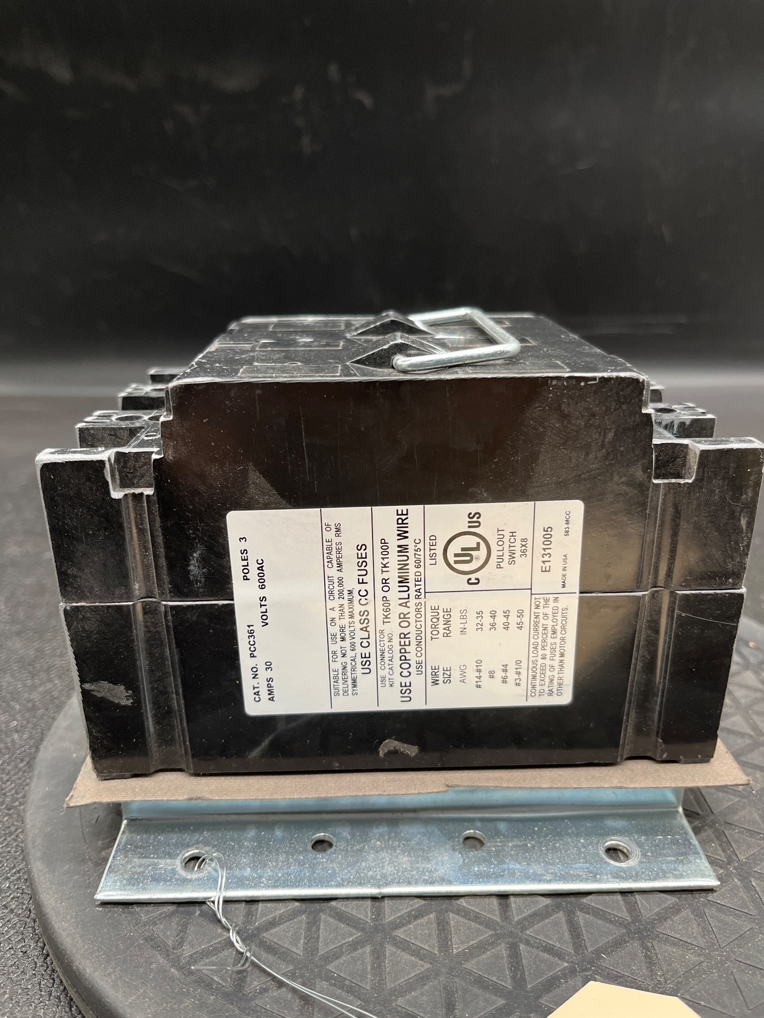 BOLTSWITCH PCC361 3-Pole Safety Switch USED 3