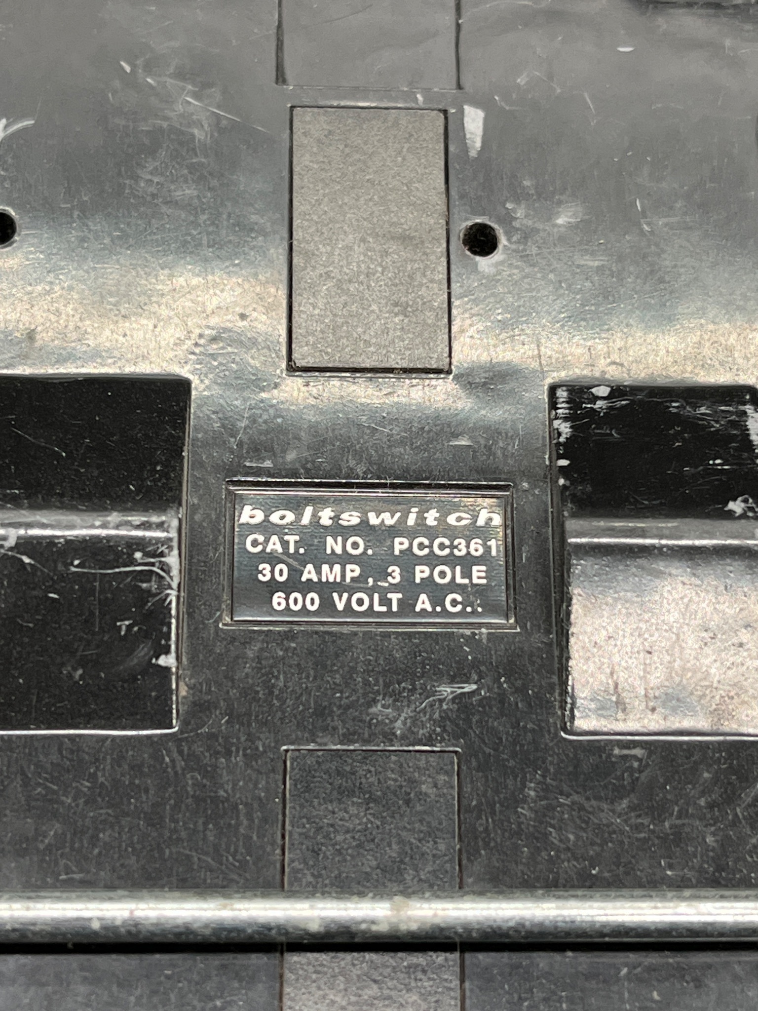 BOLTSWITCH PCC361 3-Pole Safety Switch USED 4