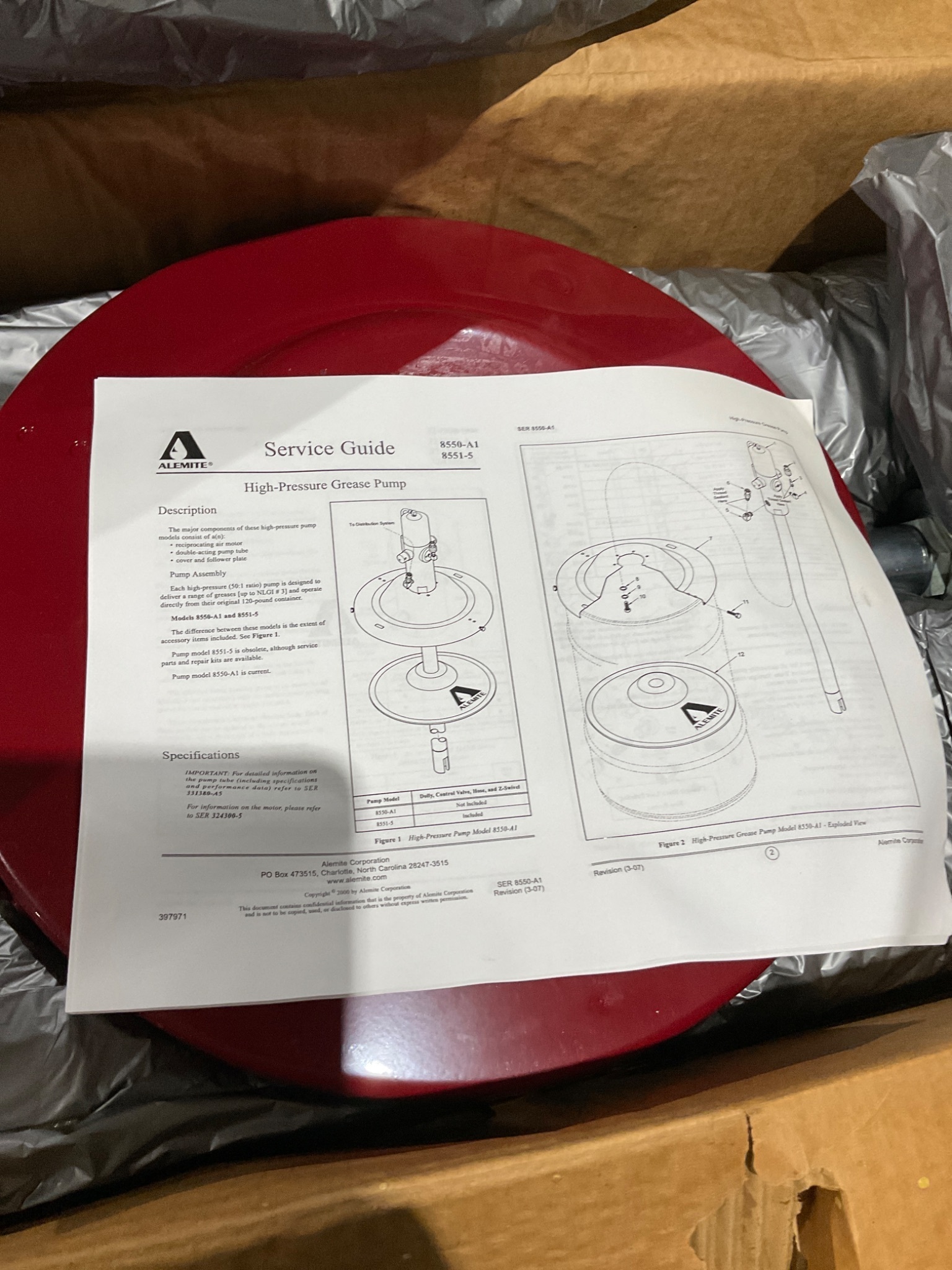 ALEMITE 8550-A1 50:1 Ratio Grease Pump NEW 2