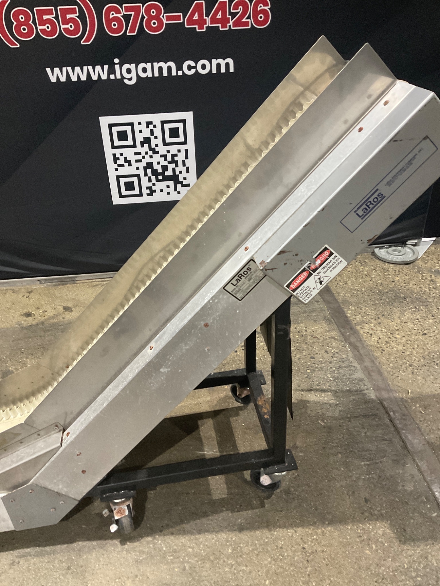 LAROS A-525-12-30-54-45 Incline Conveyor USED 2