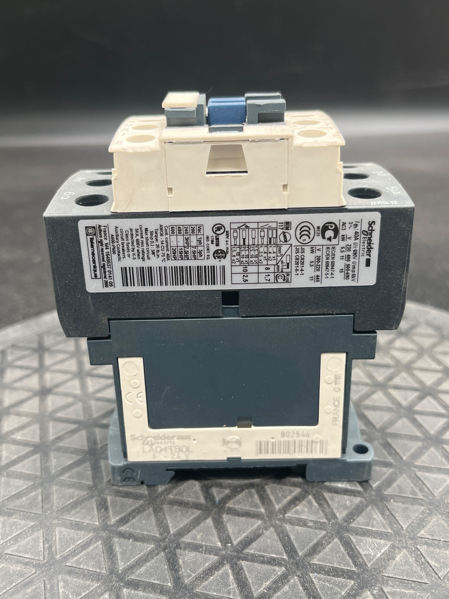 SCHNEIDER ELECTRIC LAD4TBDL Suppressor Module USED 3