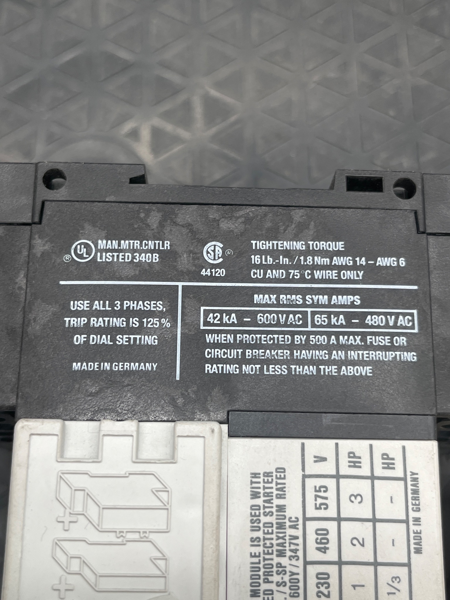 MOELLER ZM-4-PKZ2 Motor Protection Circuit Breaker USED 6