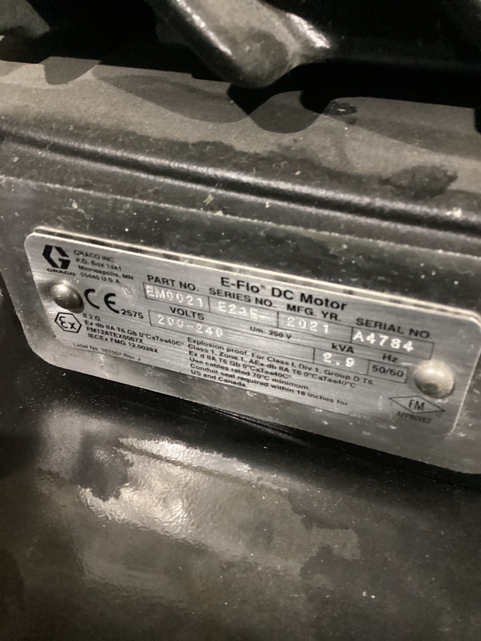 GRACO EM0021 E-Flo DC Motor Dispense System USED 1