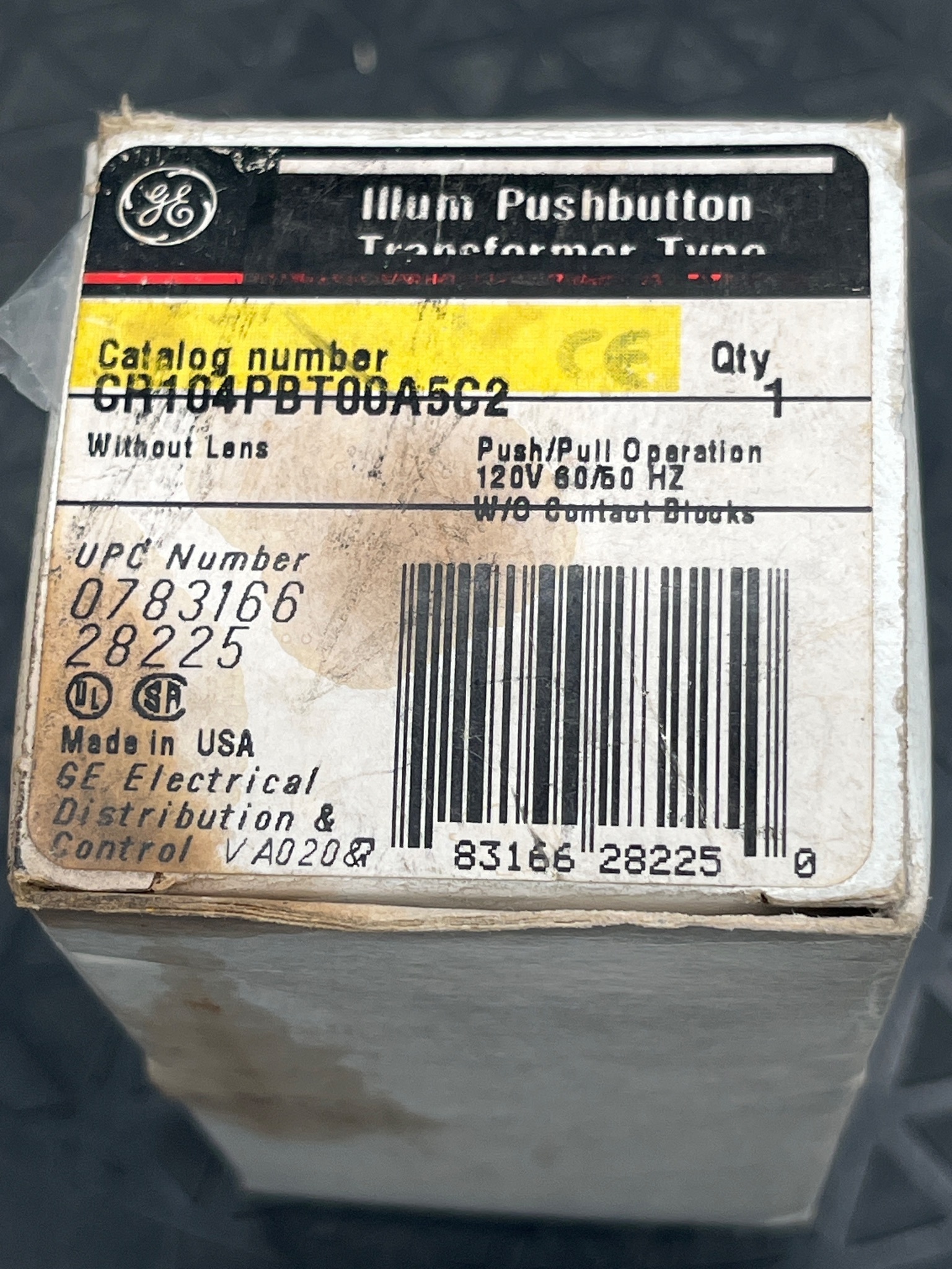 GENERAL ELECTRIC CR104PBT00A5C2 Heavy Duty Pushbutton Operator NEW 0