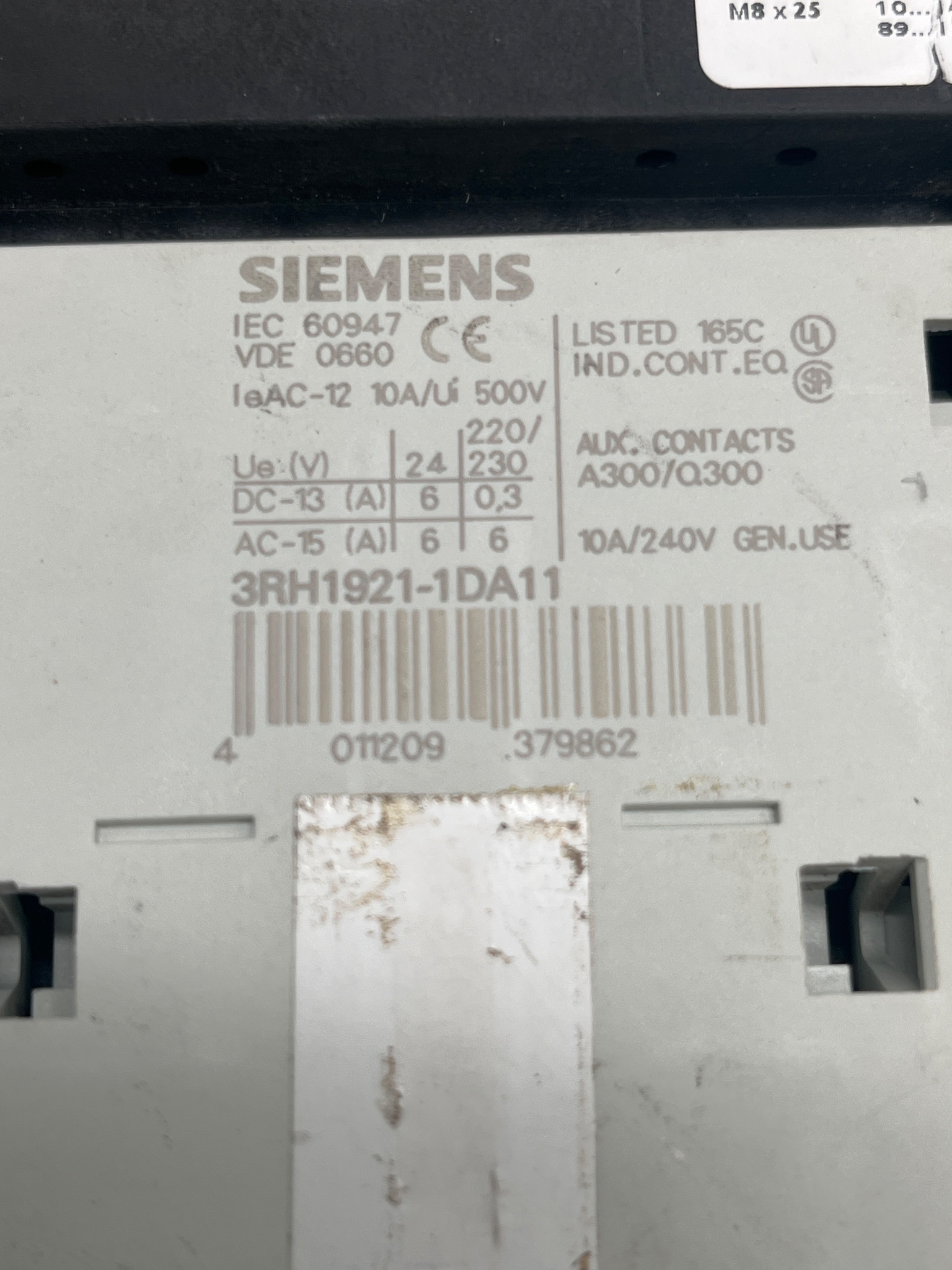 SIEMENS 3RT1054-6AB36 Power Contactor USED 5