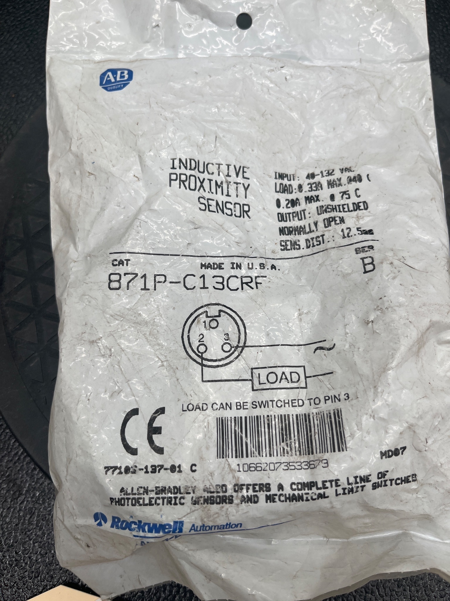 ALLEN BRADLEY 871P-C13CRF Inductive Proximity Sensor NEW 0