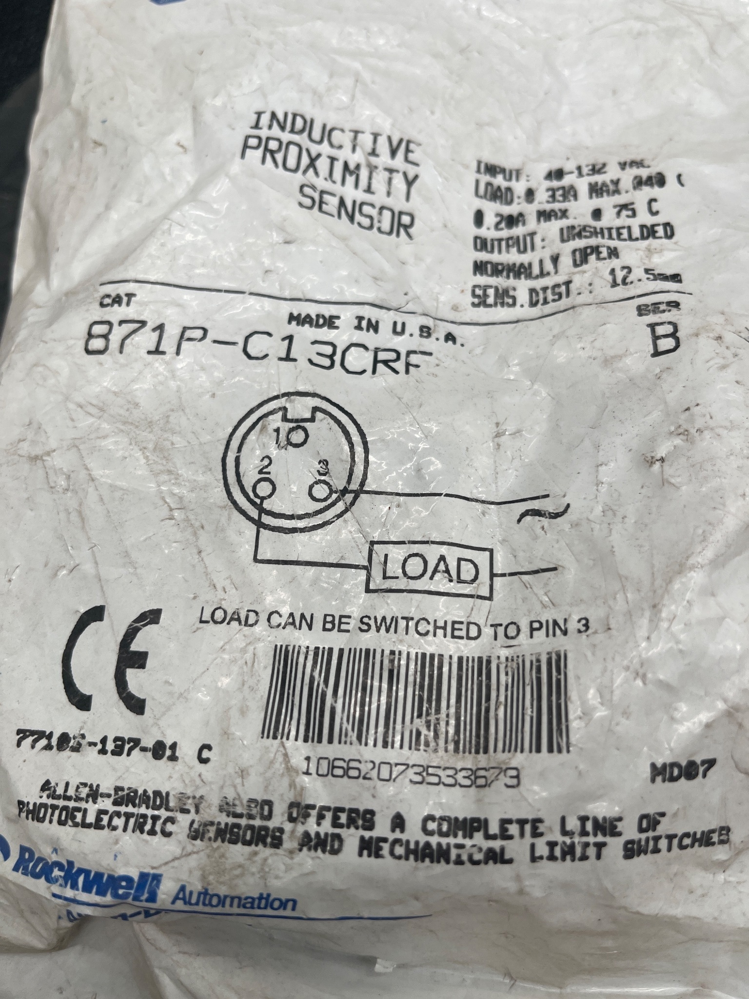 ALLEN BRADLEY 871P-C13CRF Inductive Proximity Sensor NEW 1