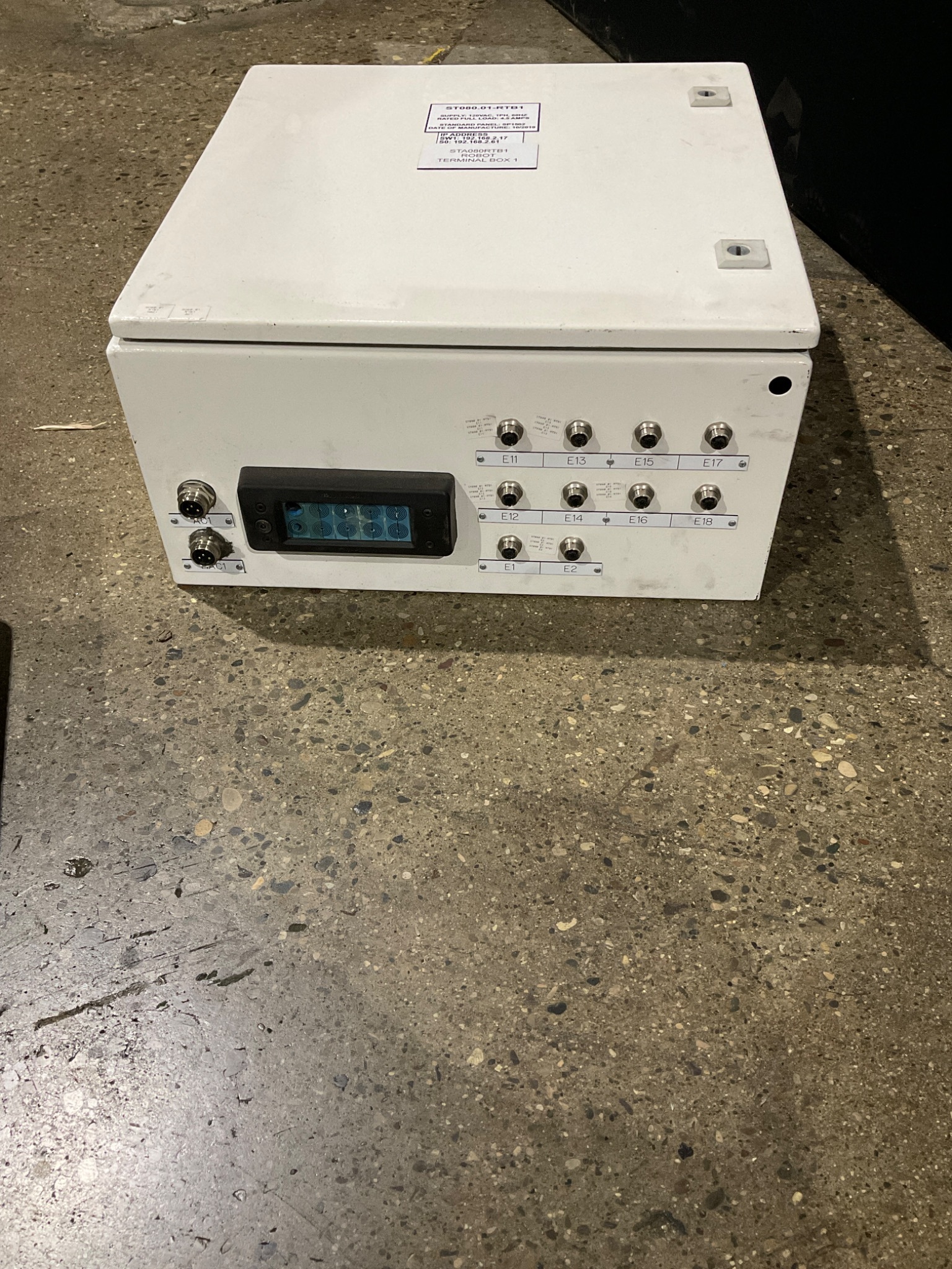 ATLAS COPCO Robot Terminal Box Industrial Control Panel USED 1