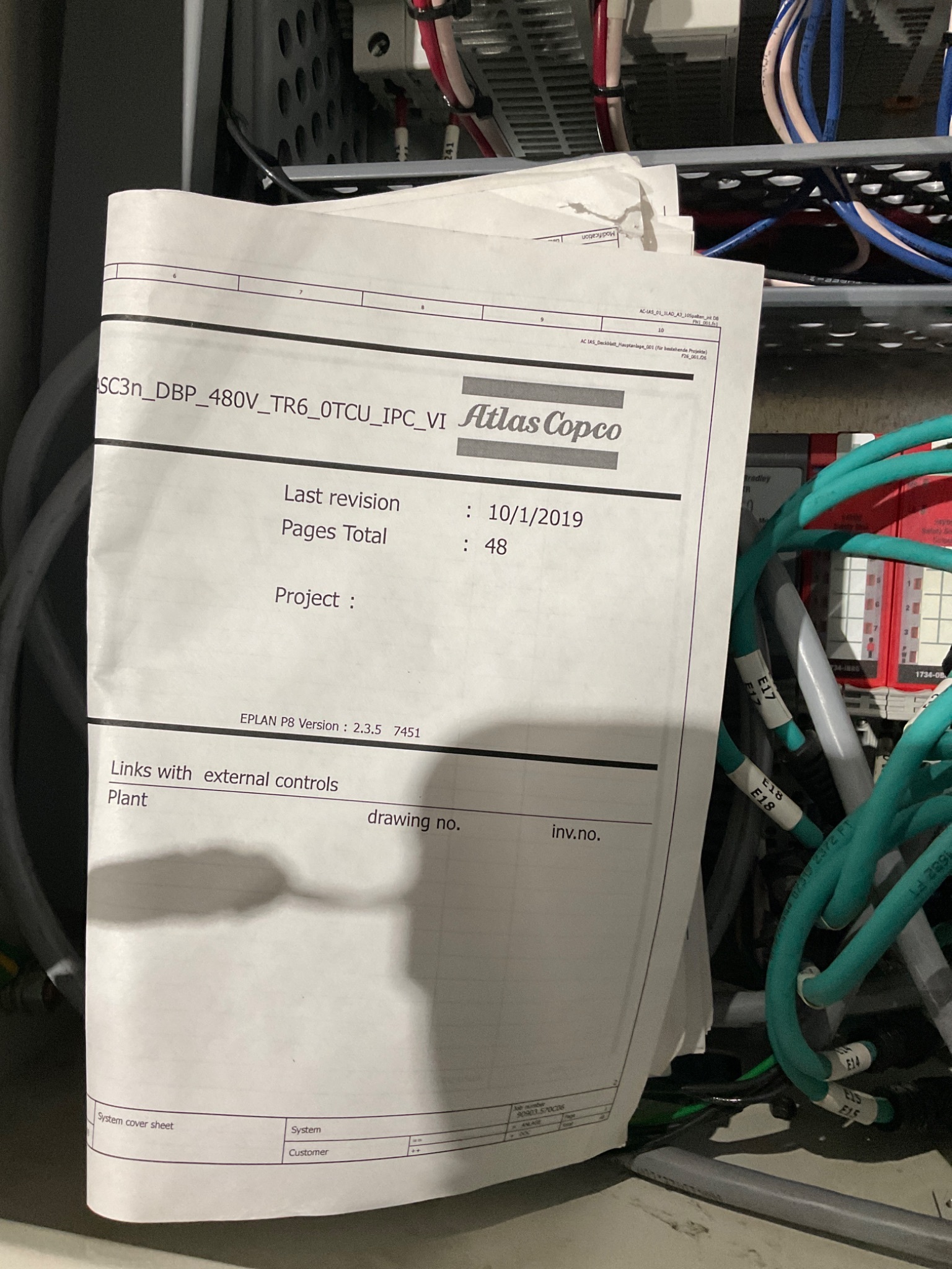 ATLAS COPCO Robot Terminal Box Industrial Control Panel USED 4