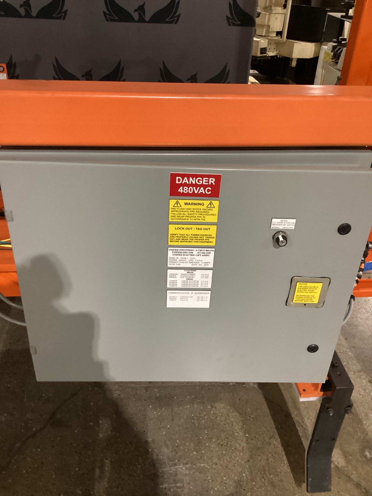 UNIFIED INDUSTRIES Electric Lift Assist USED 1