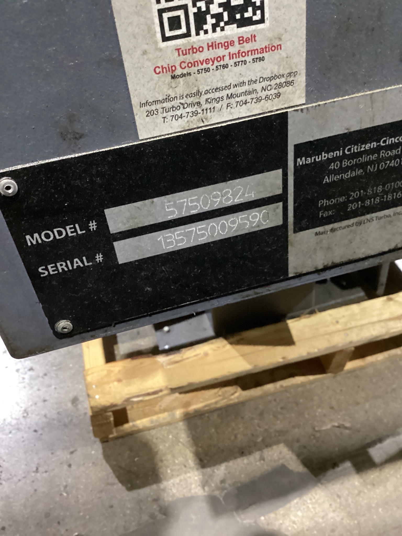LNS TURBO 57509824 Chip Conveyor USED 6