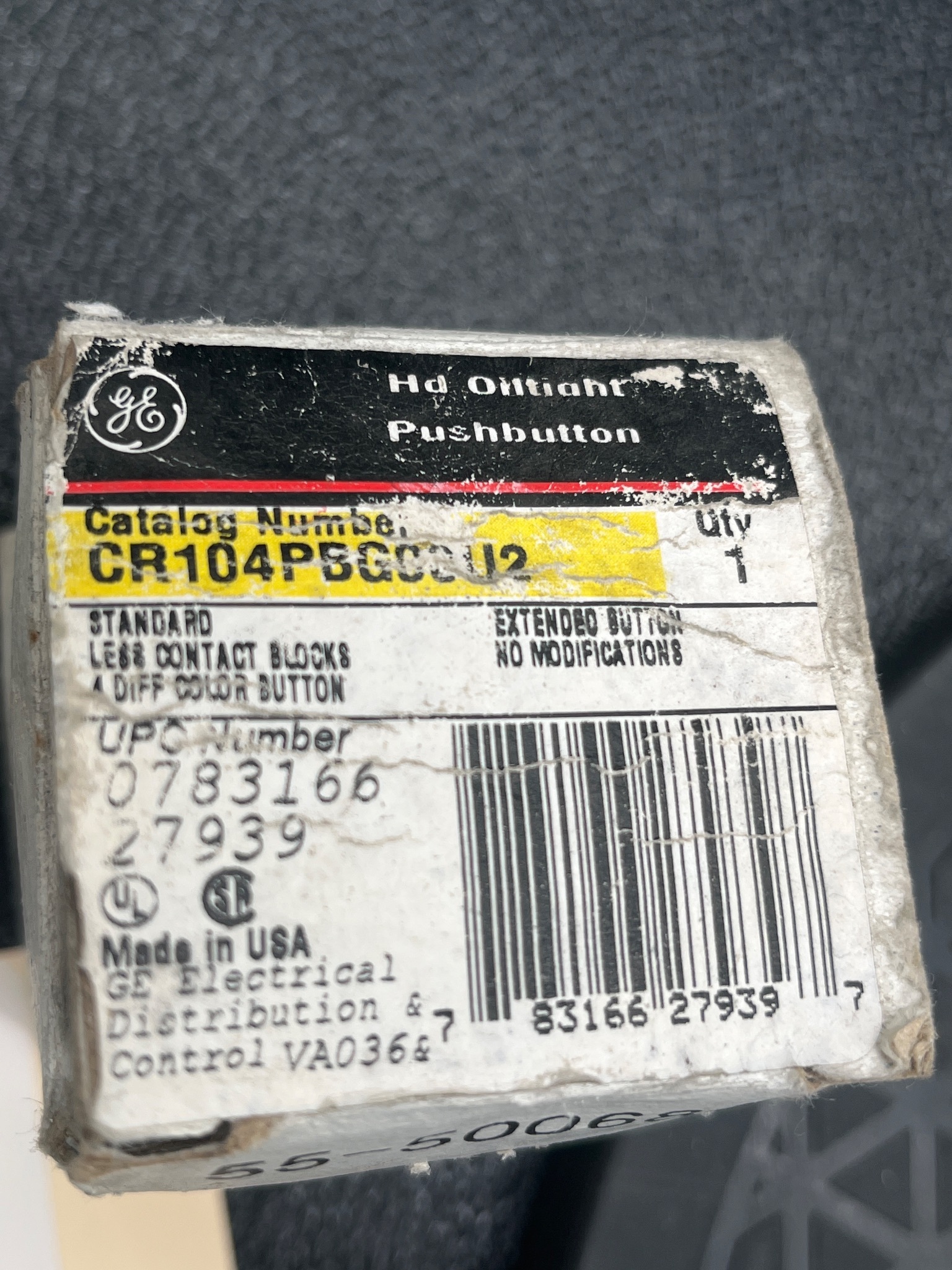 GENERAL ELECTRIC CR104PBG00U2 Knob Selector Switch NEW 7