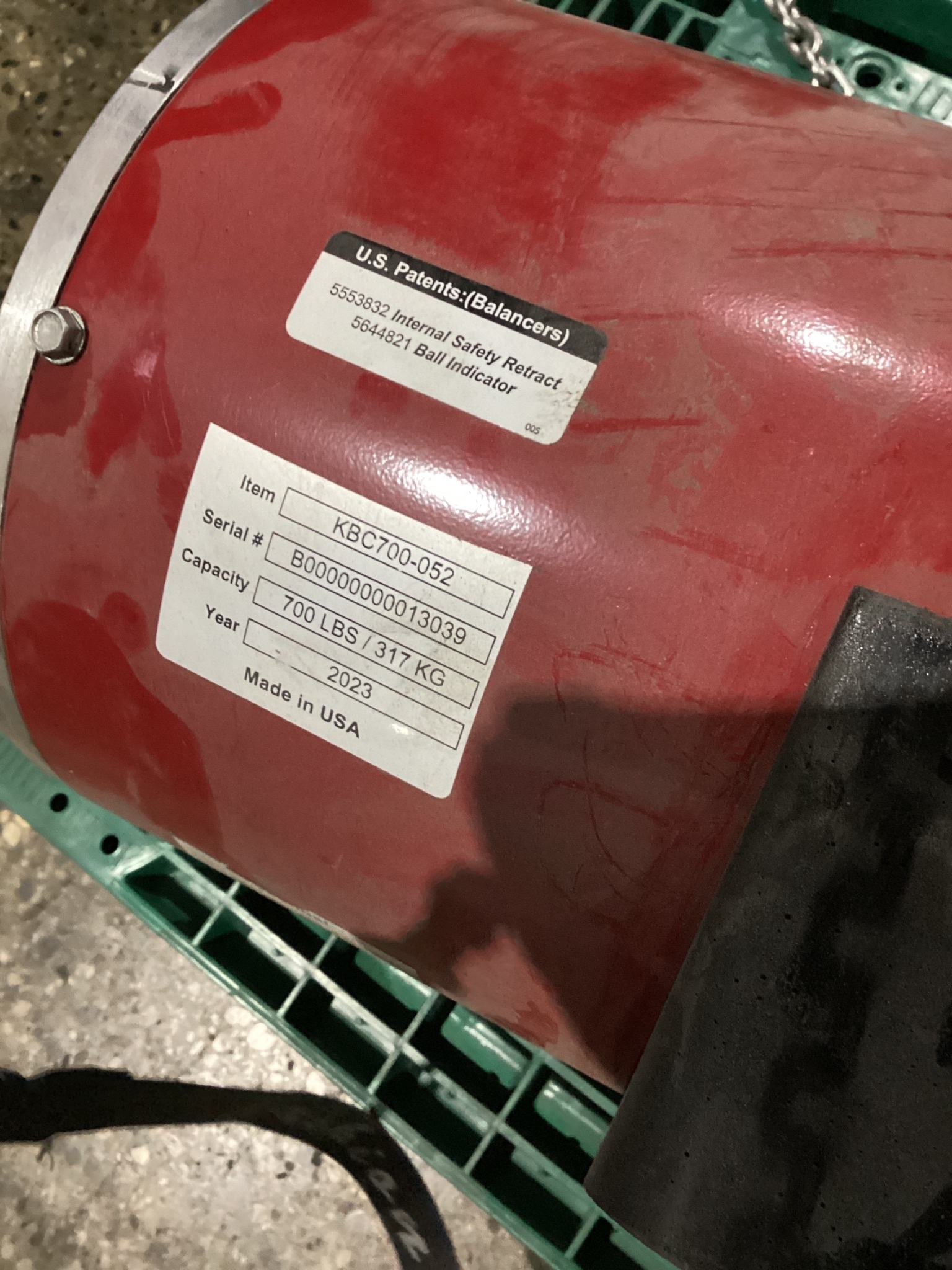 KNIGHT GLOBAL KBC700-052 Pneumatic Chain Balancer USED 3