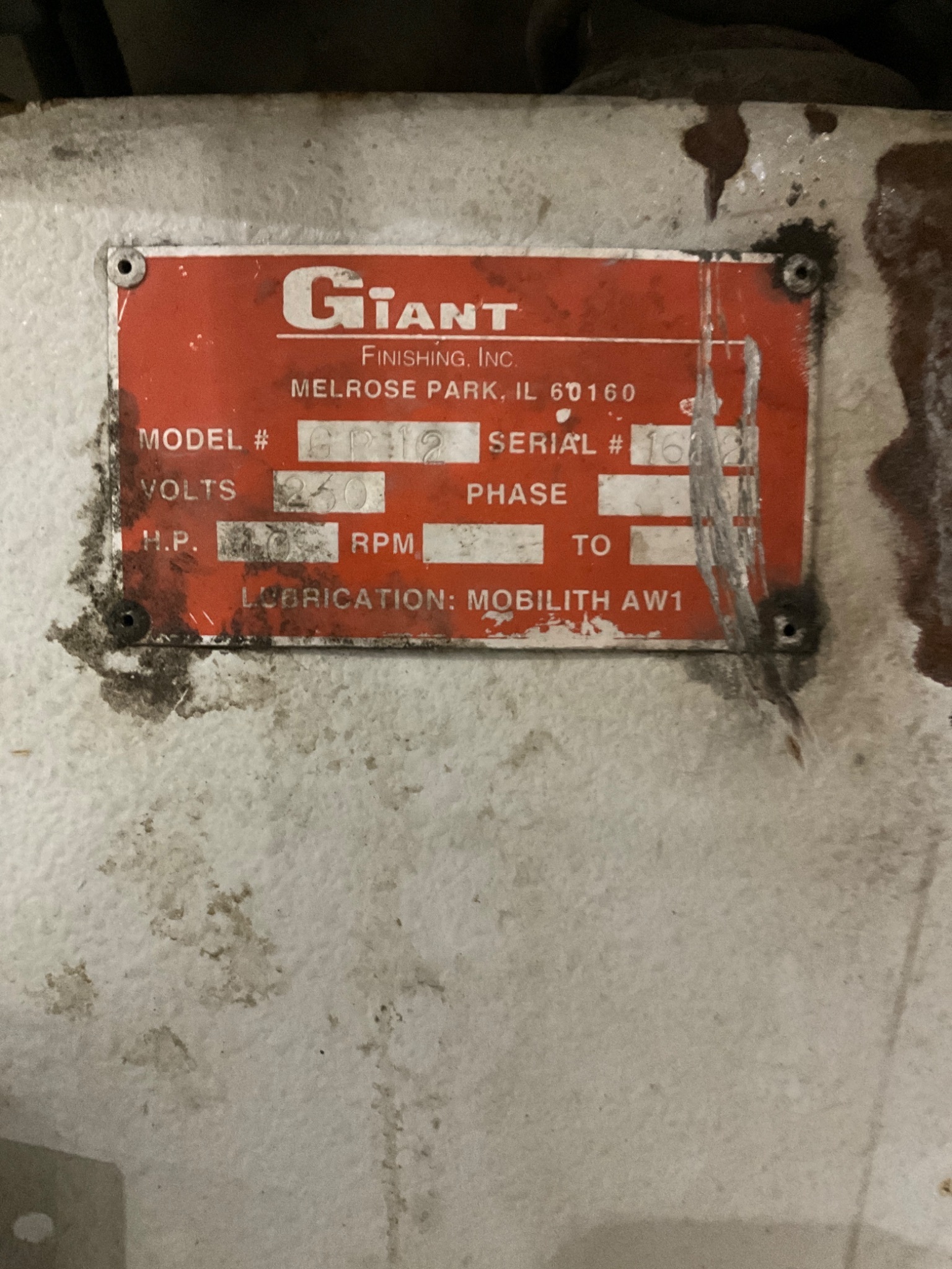 GIANT GP-12 Vibratory Finishing Bowl USED 1
