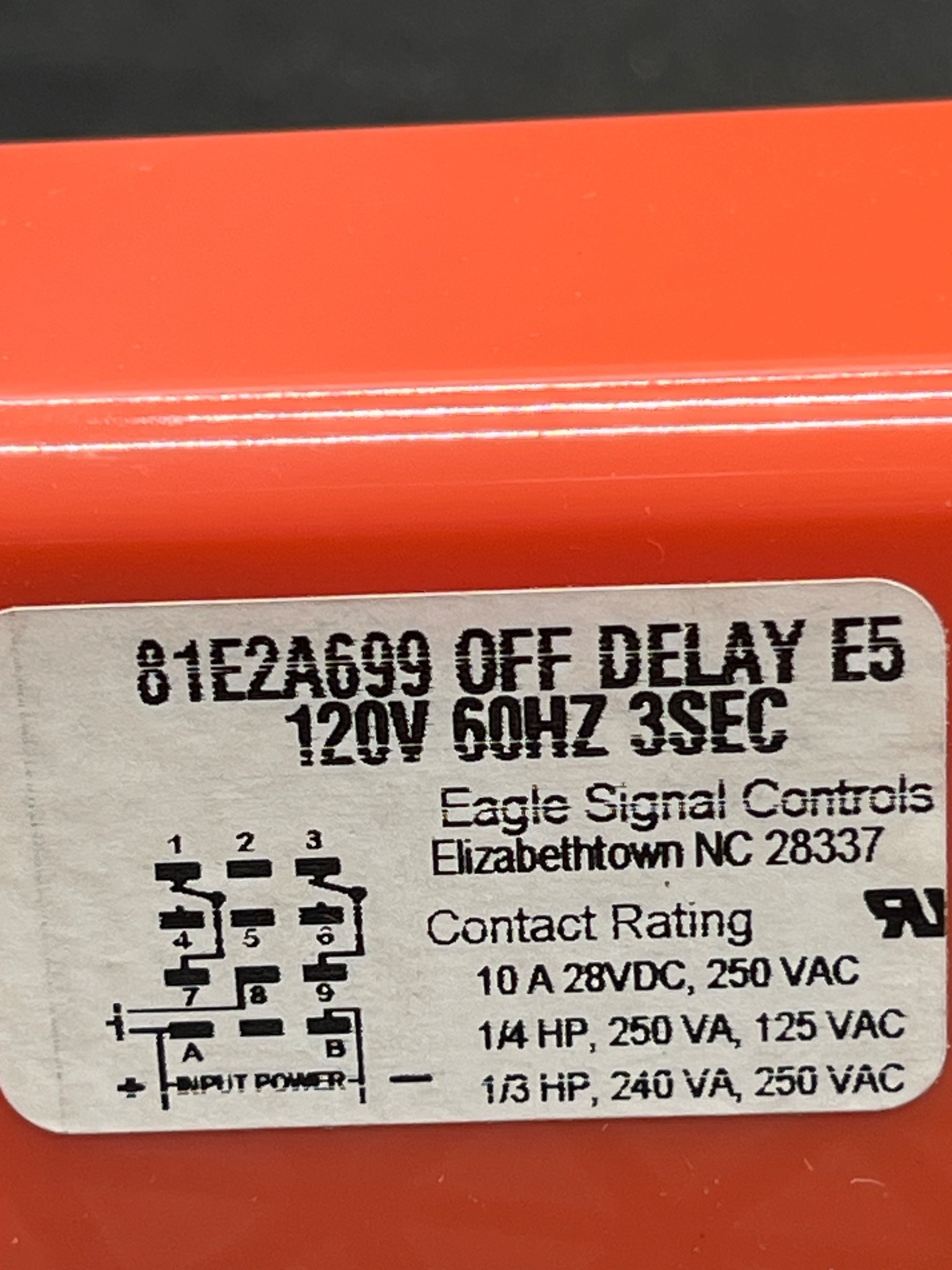 DANAHER 81E2A699 Relay 120VAC 50/60Hz NEW 6