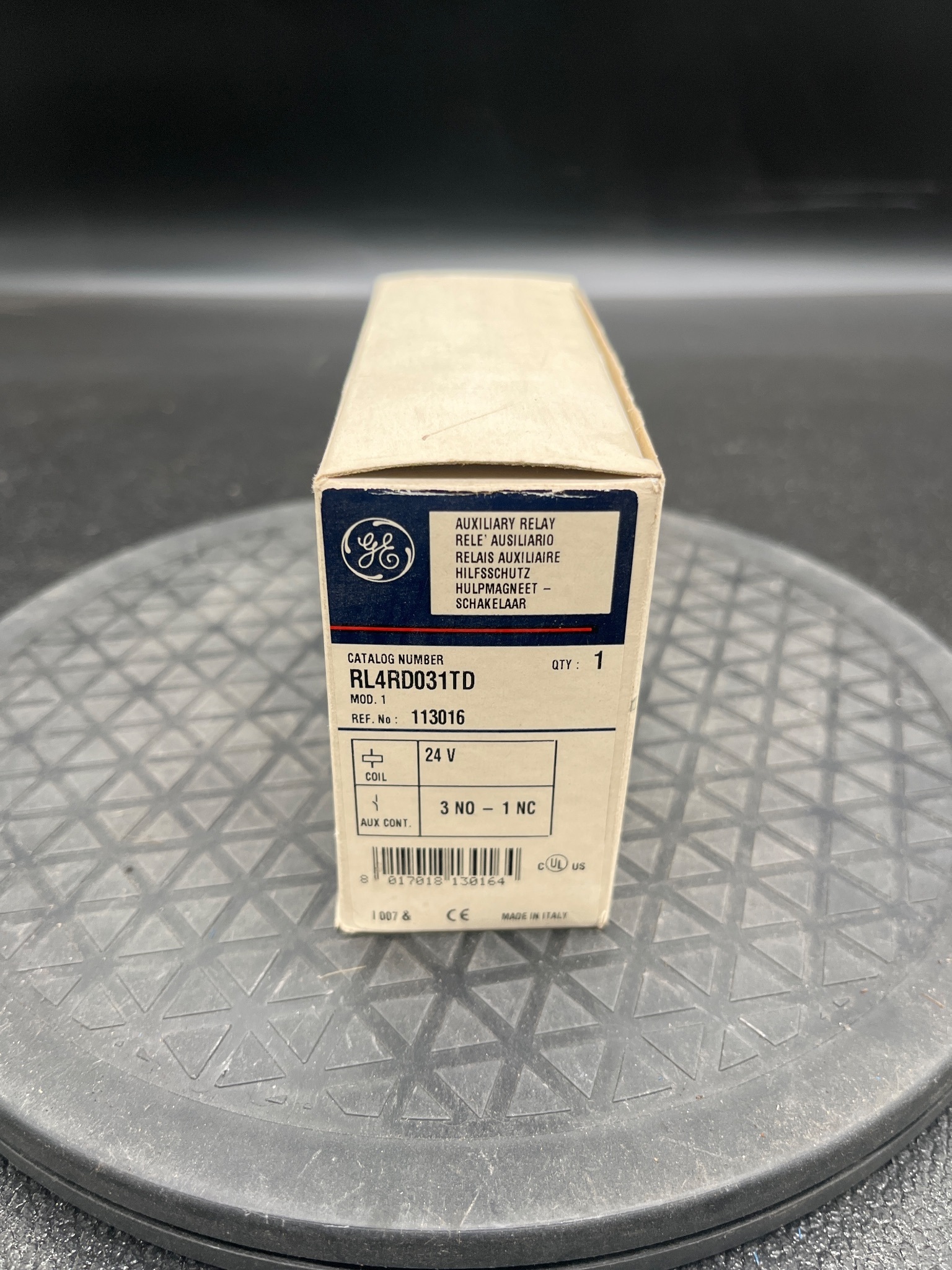GENERAL ELECTRIC RL4RD031TD Auxiliary Relay 24V 3NO-1NC NEW 0