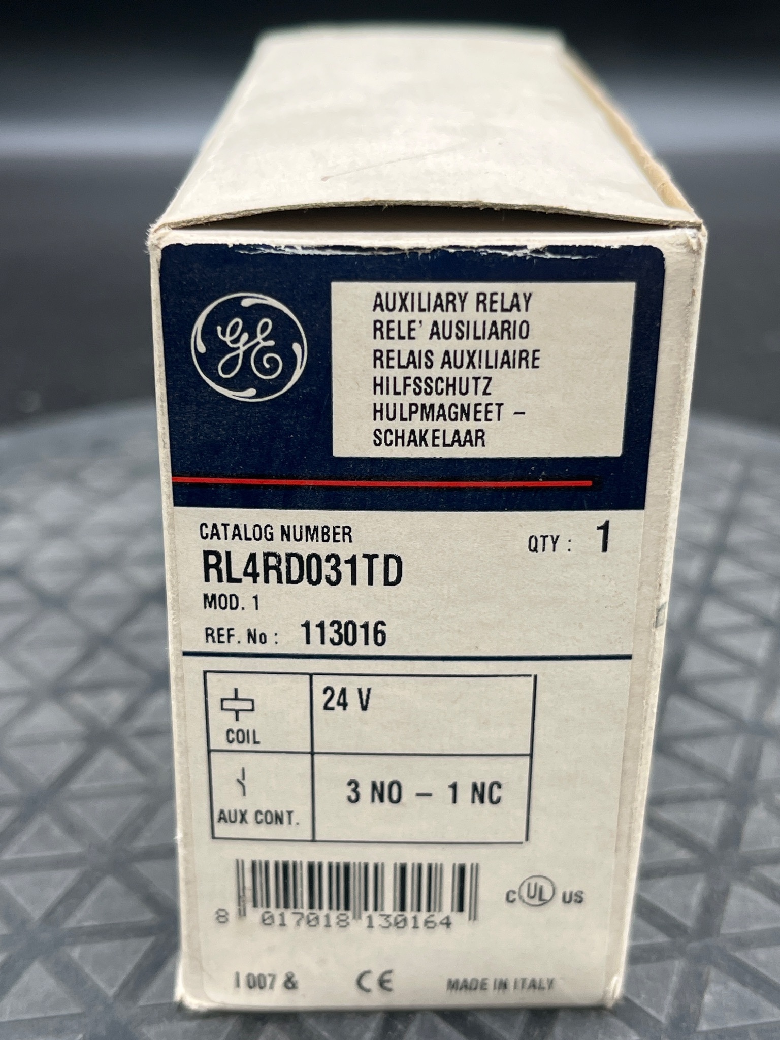 GENERAL ELECTRIC RL4RD031TD Auxiliary Relay 24V 3NO-1NC NEW 4