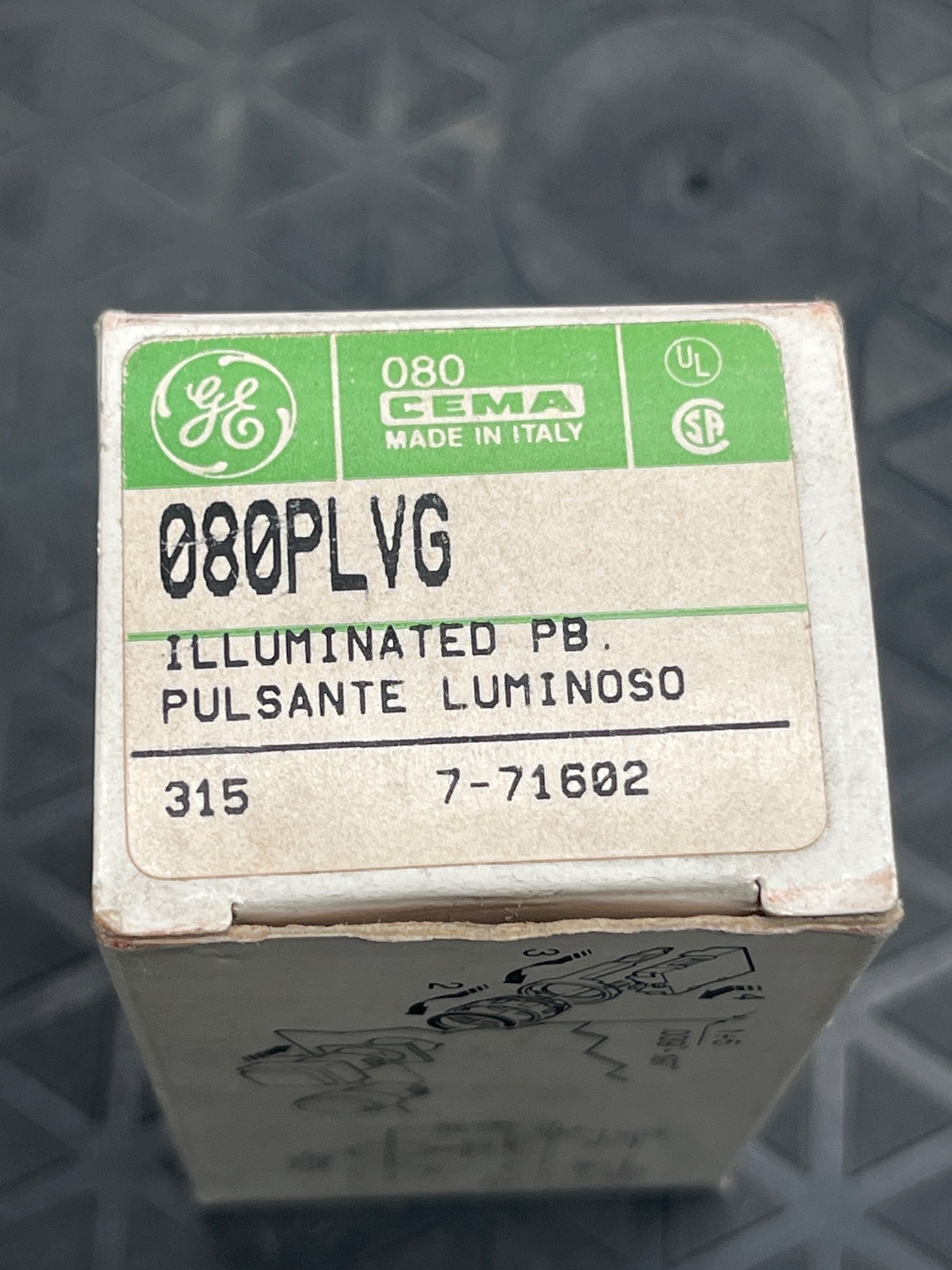 GENERAL ELECTRIC 080PLVG Illuminated Pushbutton NEW 5