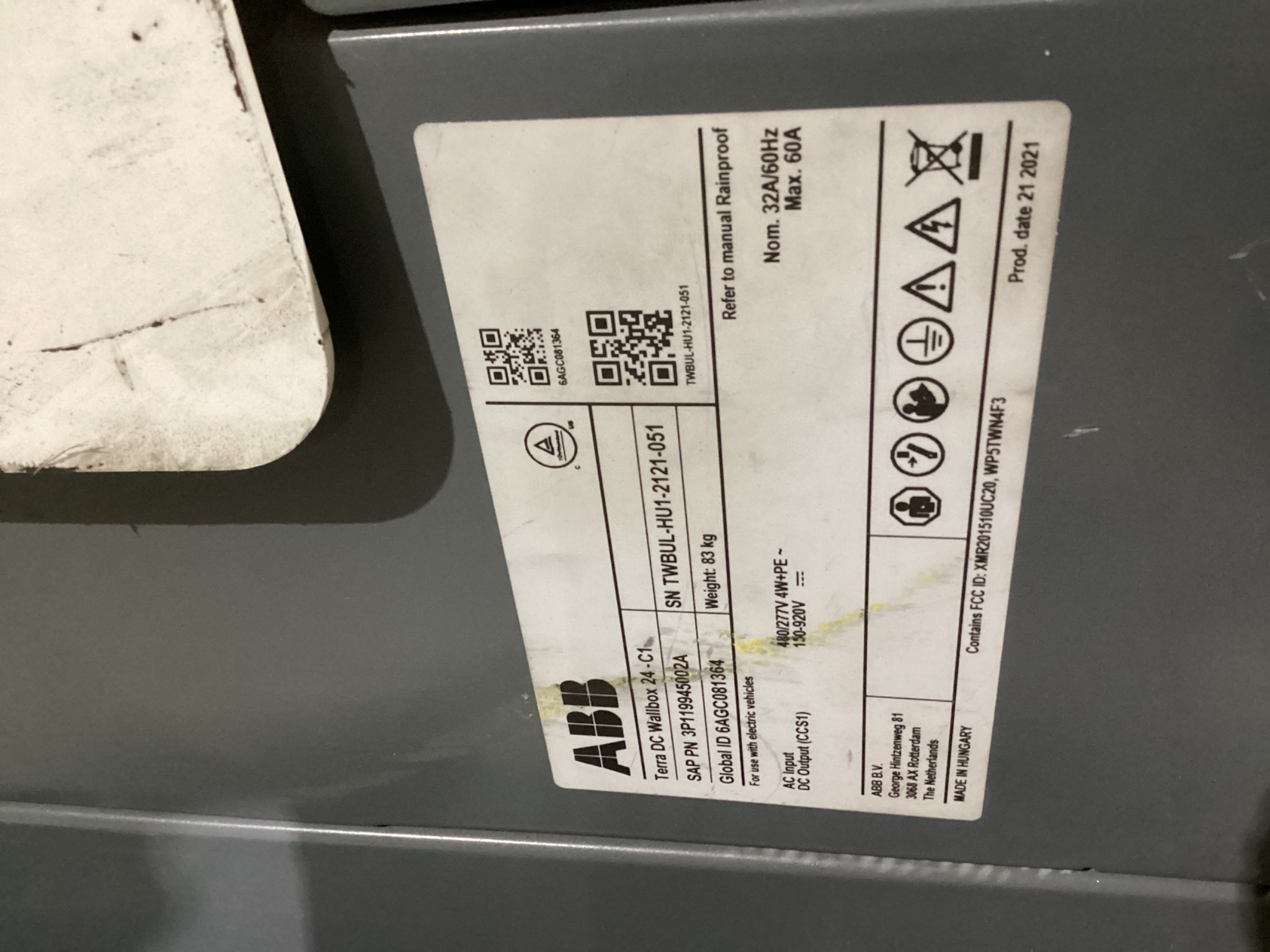 ABB Terra DC Wallbox 24-C1 EV Charger USED 3