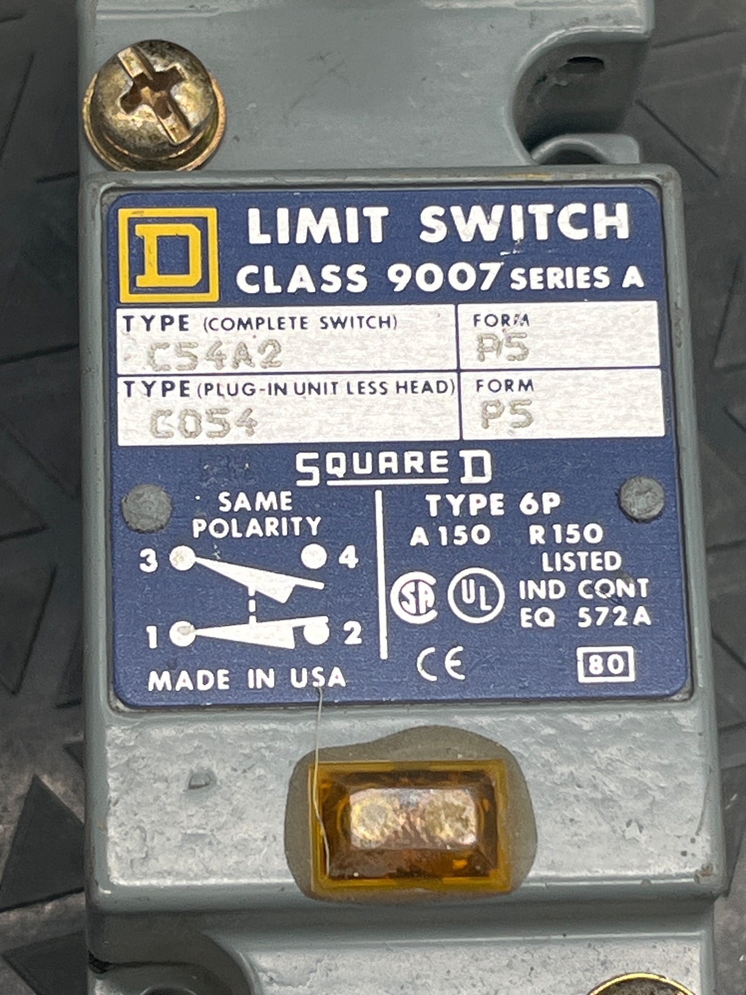 SQUARE D 9007C54A2 Limit Switch USED 4