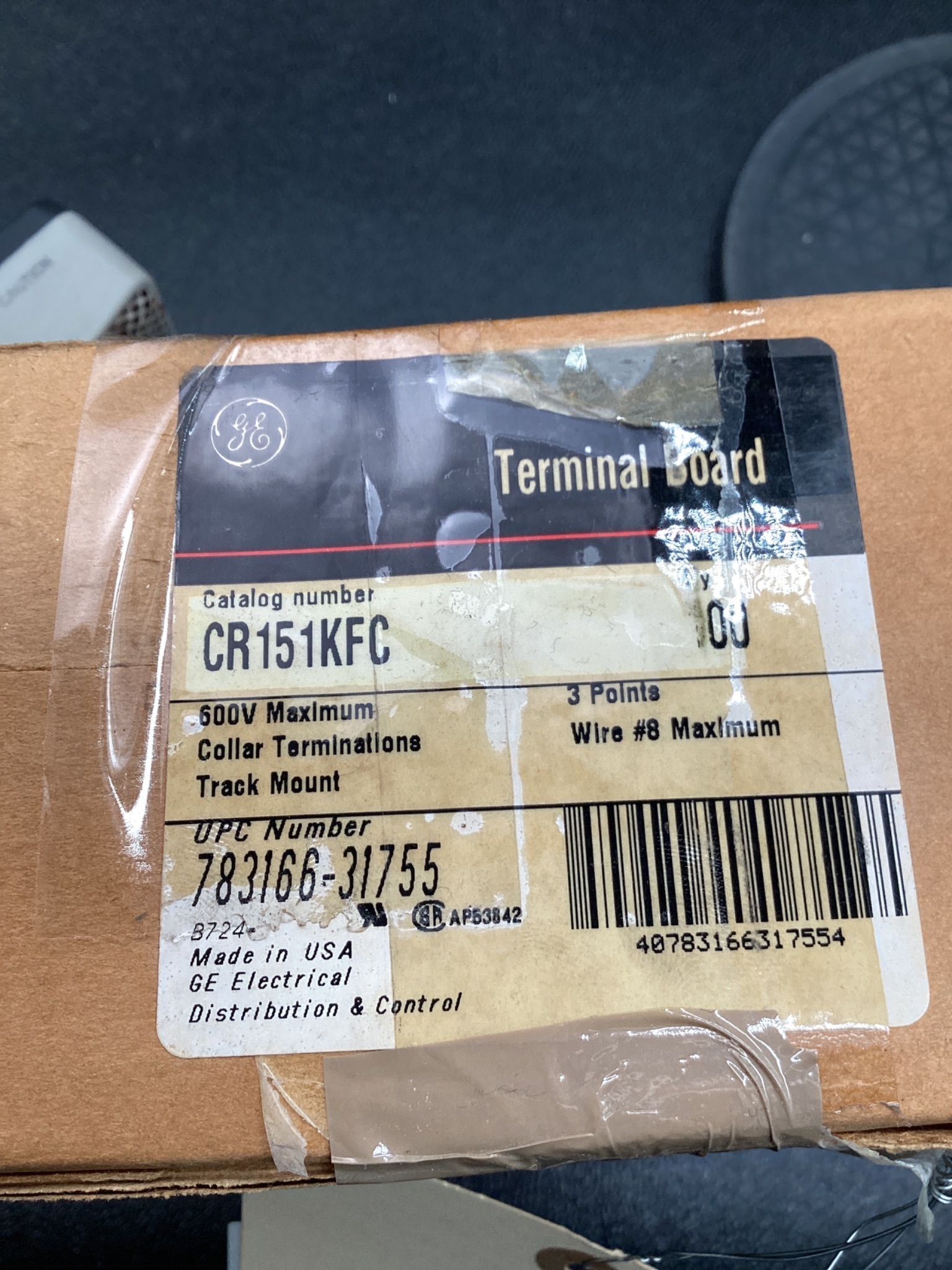 GENERAL ELECTRIC CR151KFC Terminal Block NEW (100 Pack) 3