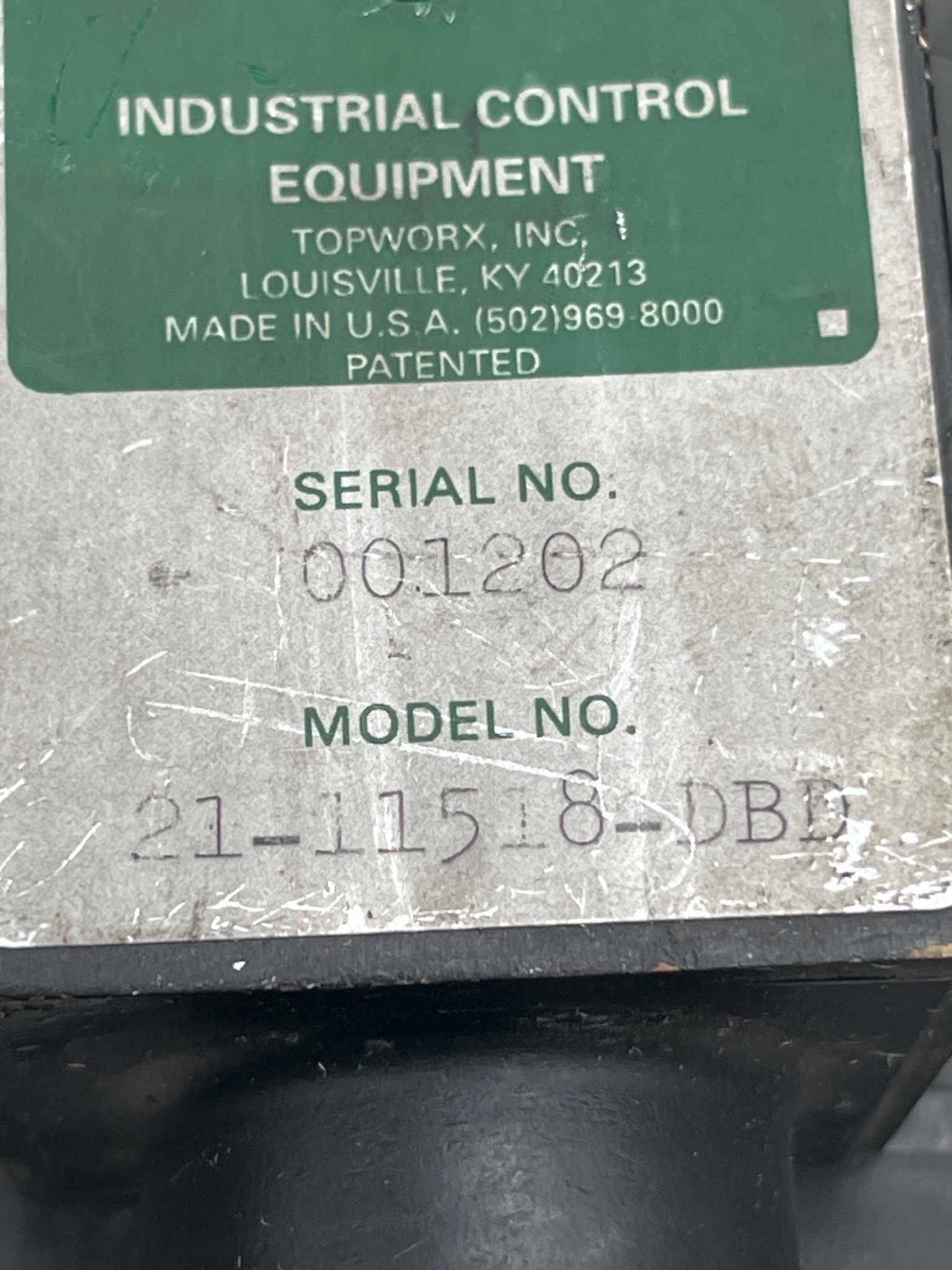 TopWorx GO Switch 21-11518-DBD Leverless Limit Switch USED 4