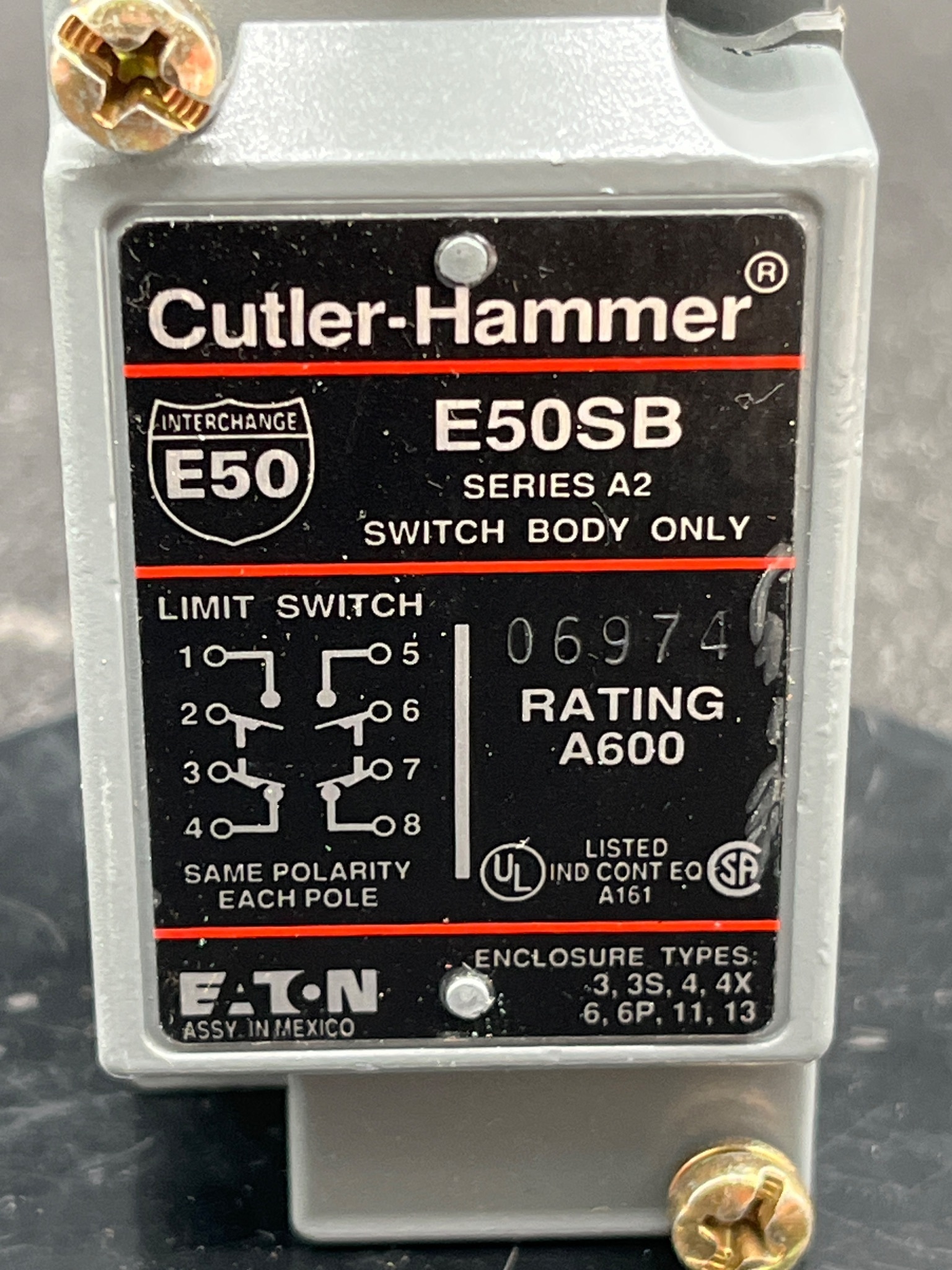 CUTLER-HAMMER E50SB Limit Switch NEW 10