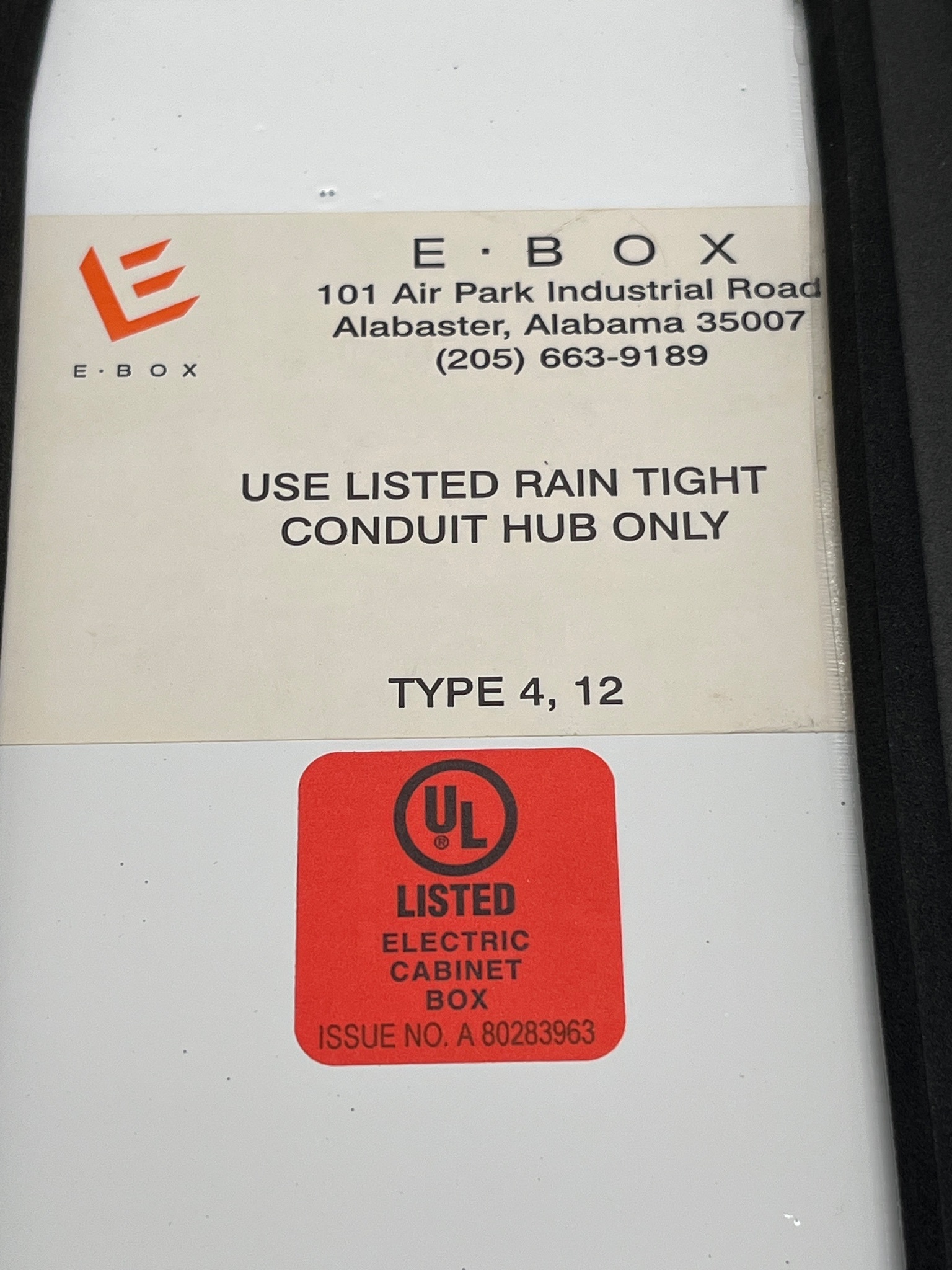 E-BOX TYPE 4,12 Enclosure NEW 5