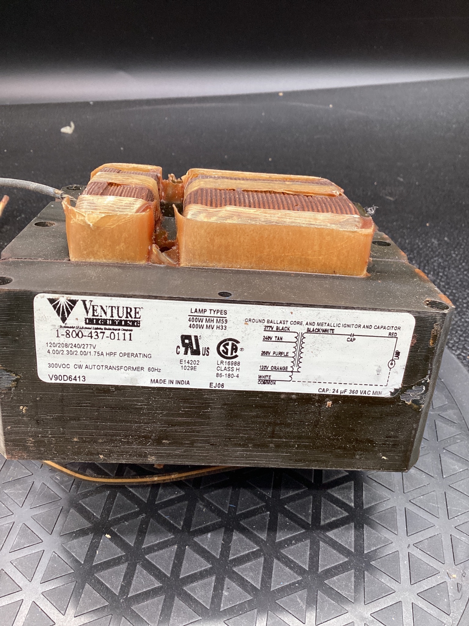VENTURE V90D6413 Metal Halide Ballast 400W USED 3
