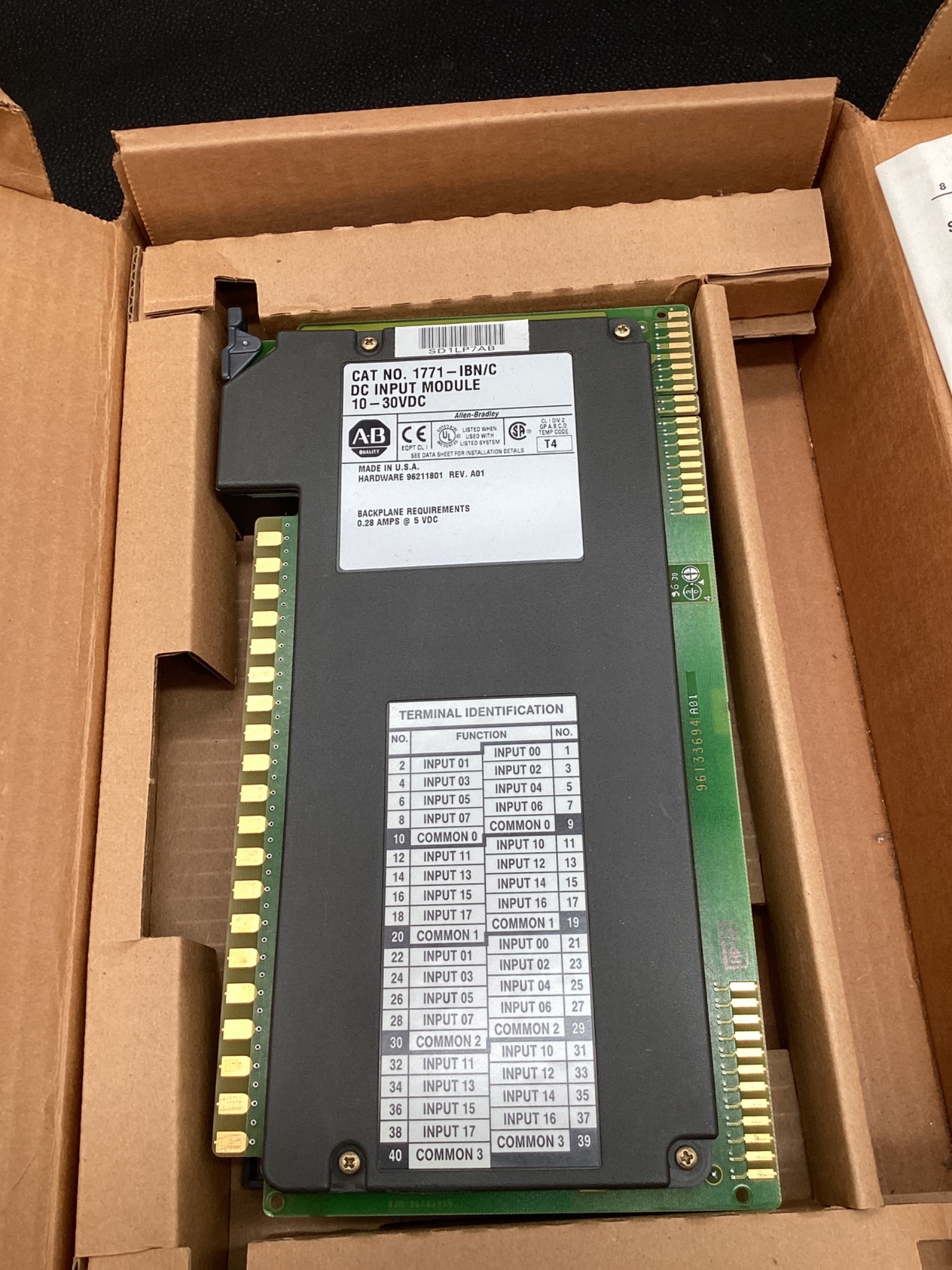 ALLEN BRADLEY 1771-IBN Ser. C Digital Input Module NEW 6