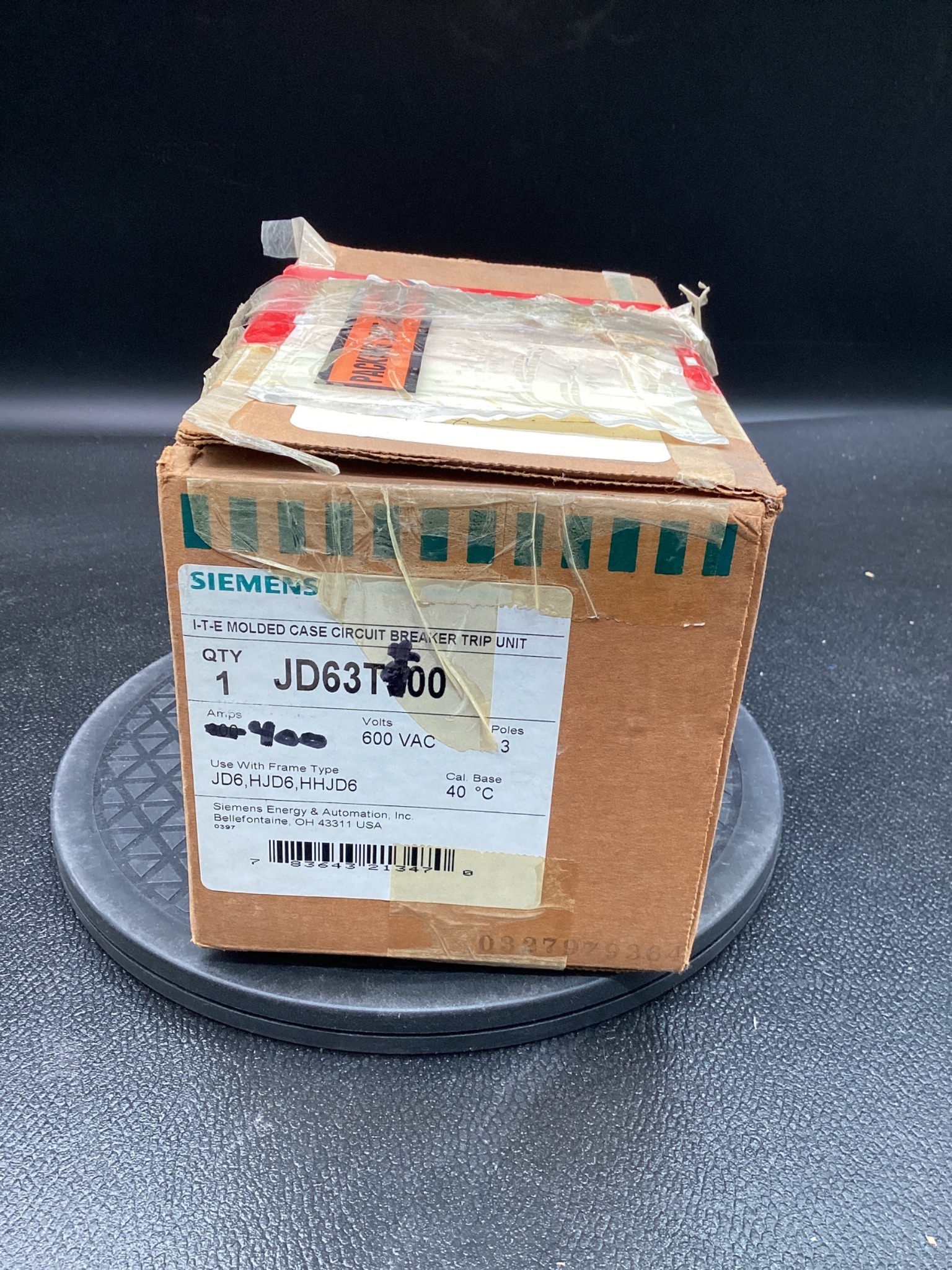 SIEMENS JD63T400 Circuit Breaker Trip Unit 400A 600V NEW 1