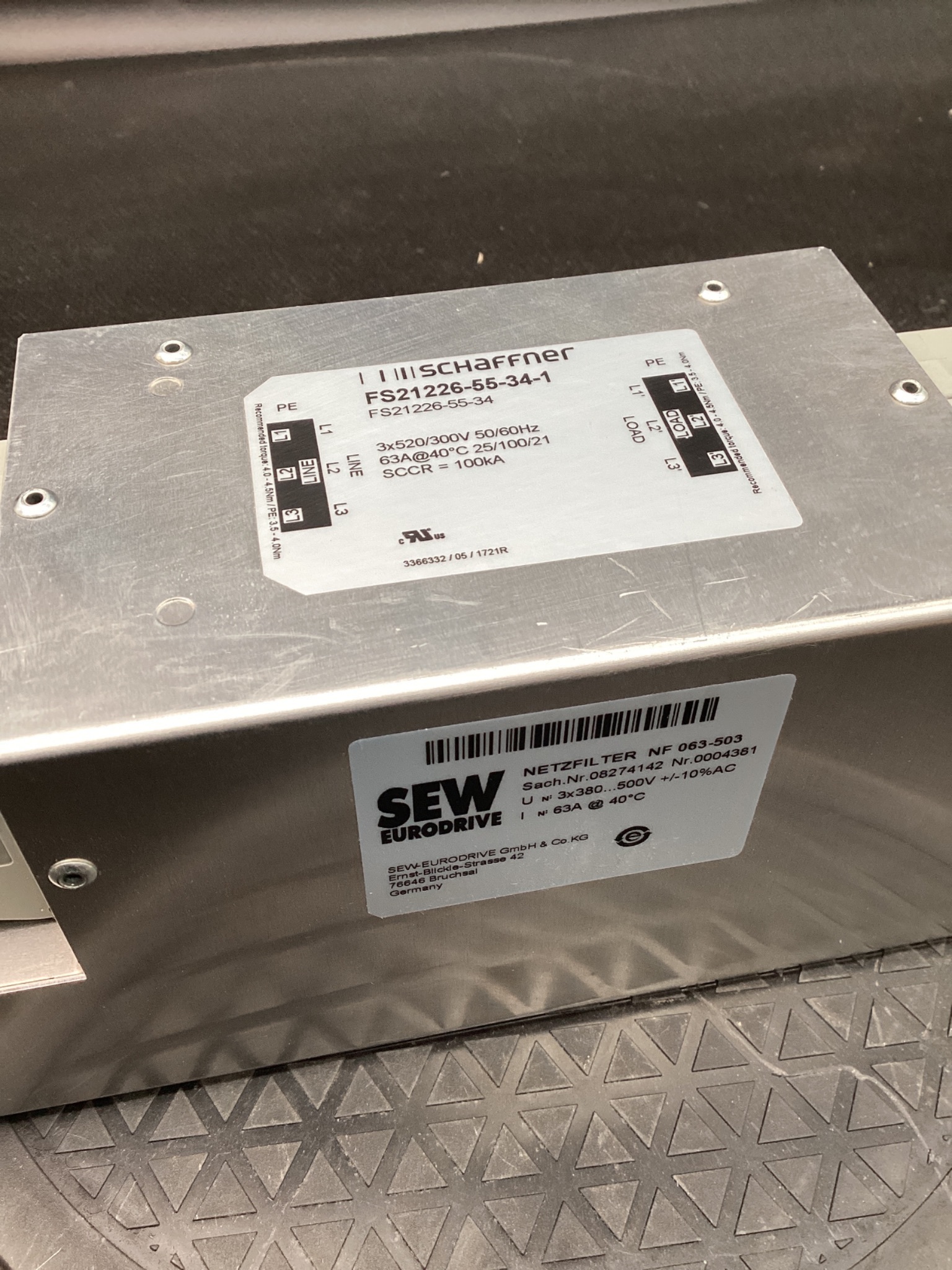 SEW-EURODRIVE NF 063-503 Netfilter Blower Module USED 4