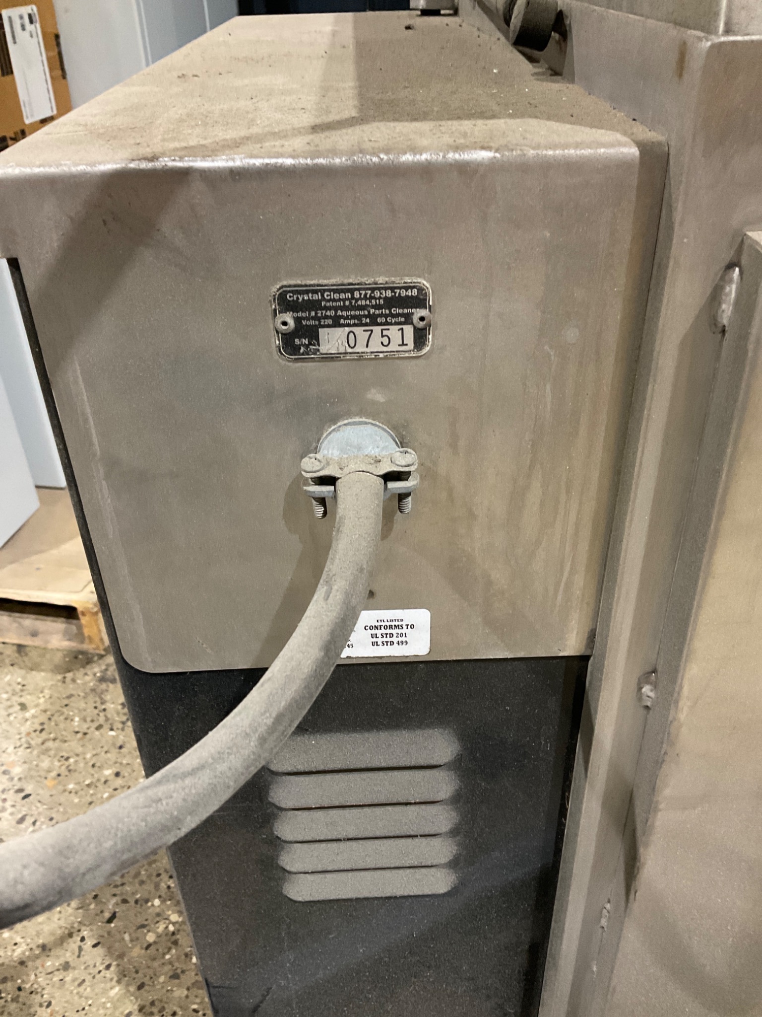 CRYSTAL CLEAN 2740 40-Gallon Parts Cleaner USED 4