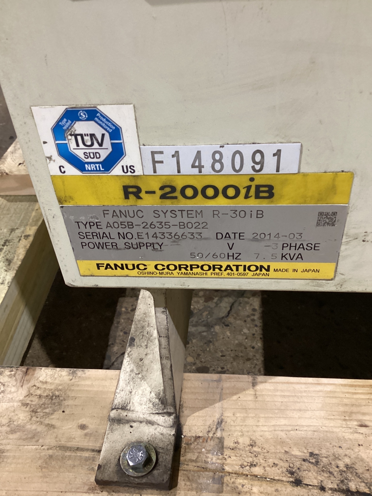 FANUC R-2000iB/210F Complete w/ R-30iB Controls USED 6