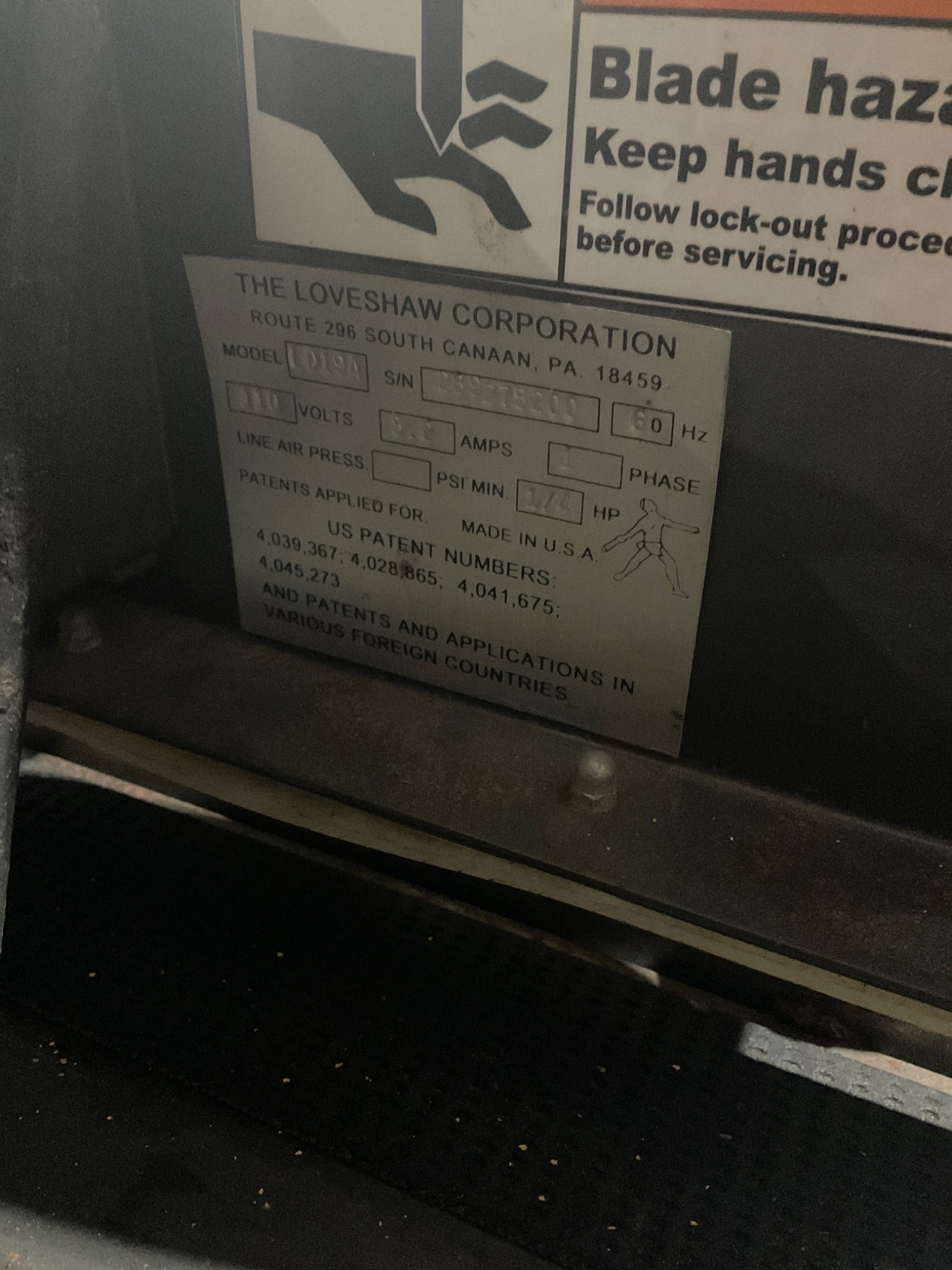 LOVESHAW LD19A LITTLE DAVID CASE SEALER USED 1